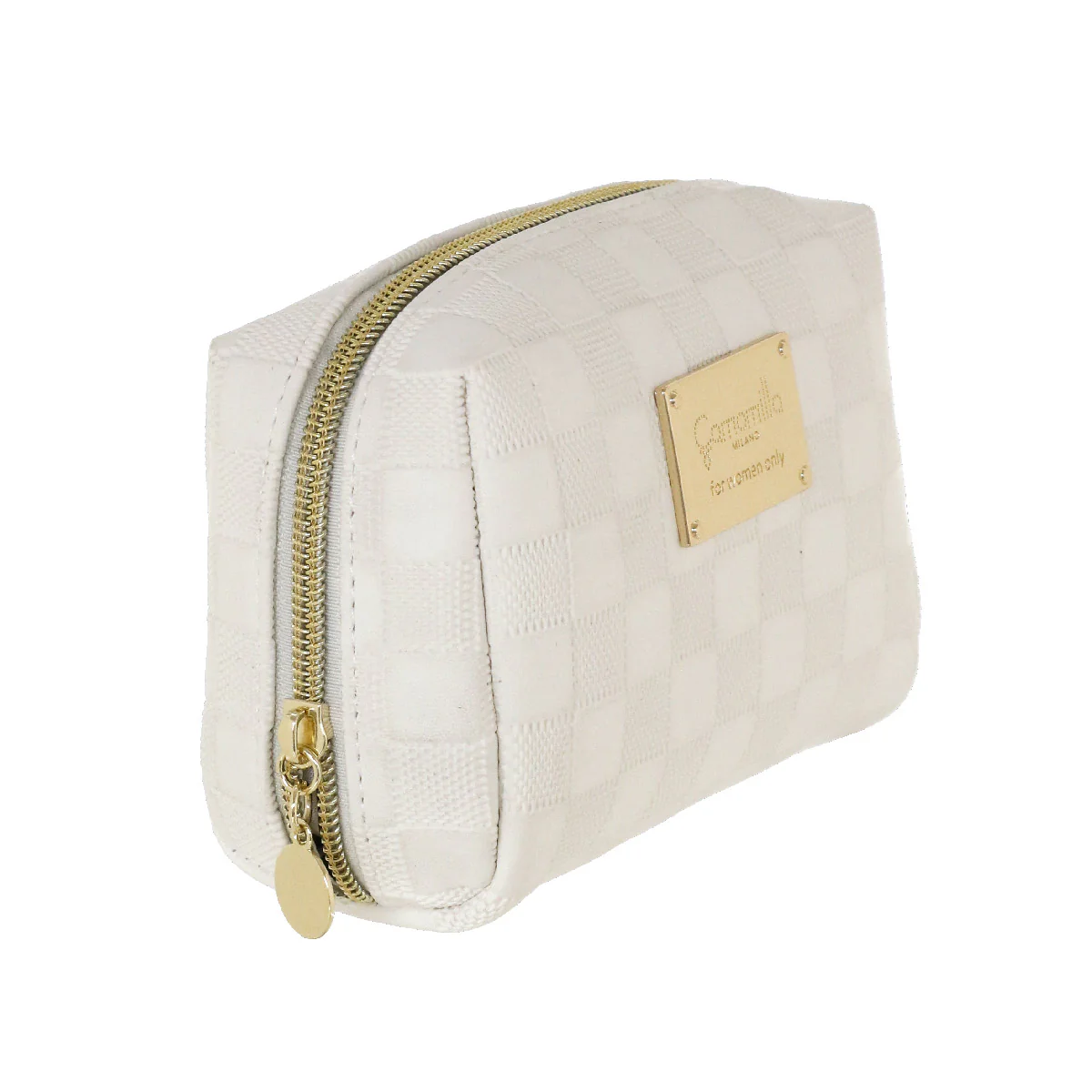 Beauty case Bianco da Donna con motivo a quadri Camomilla Milano - Image 3