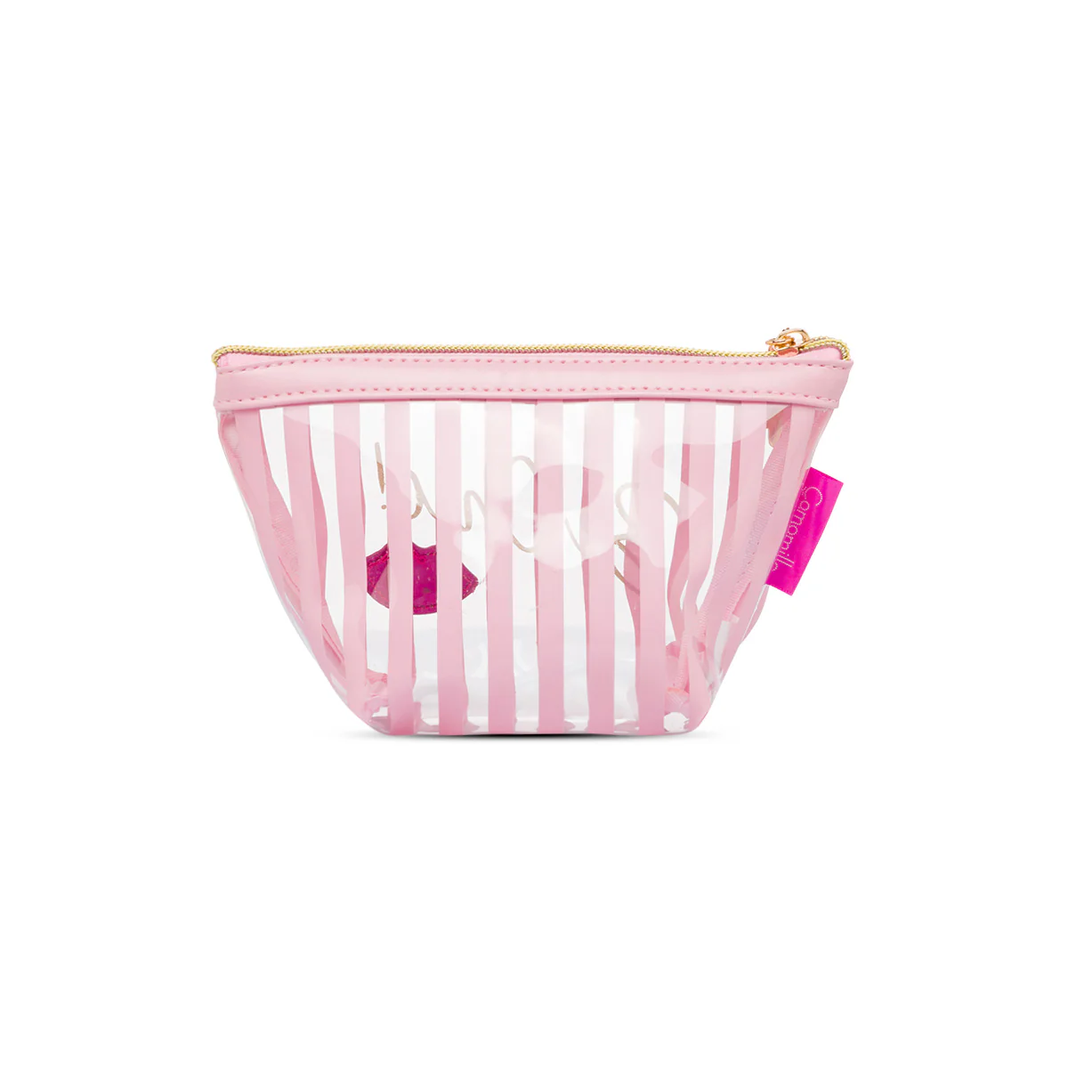 Beauty case busta rosa a righe da donna Camomilla Milano Be Chic - Image 3