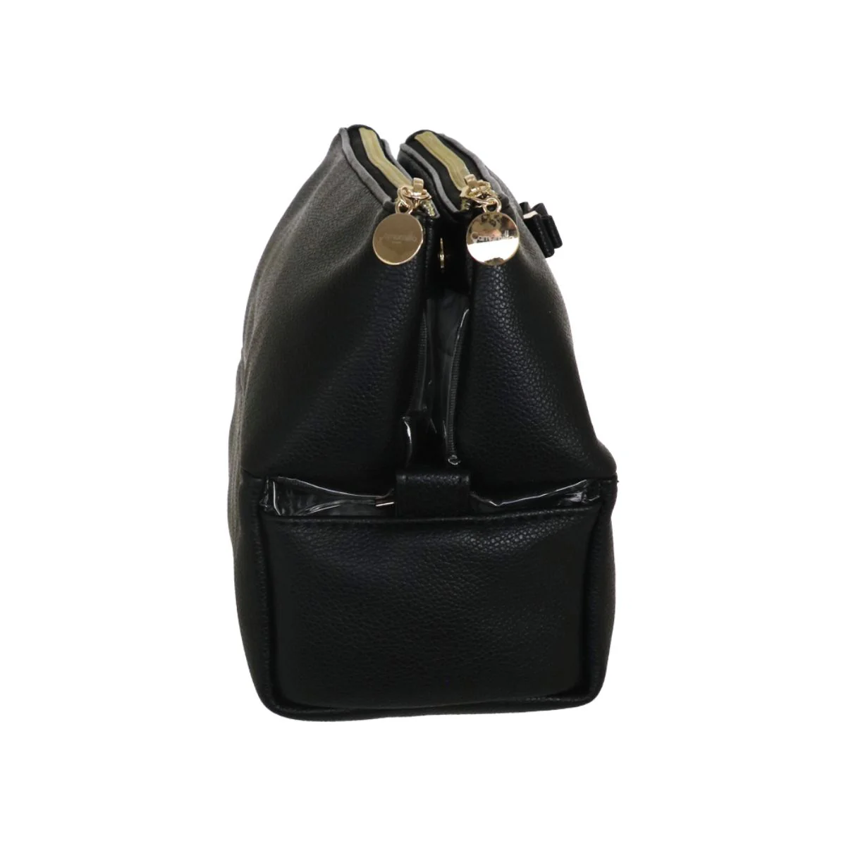Beauty Case da donna nero con fiocco e strass luminosi Camomilla Milano - Image 2