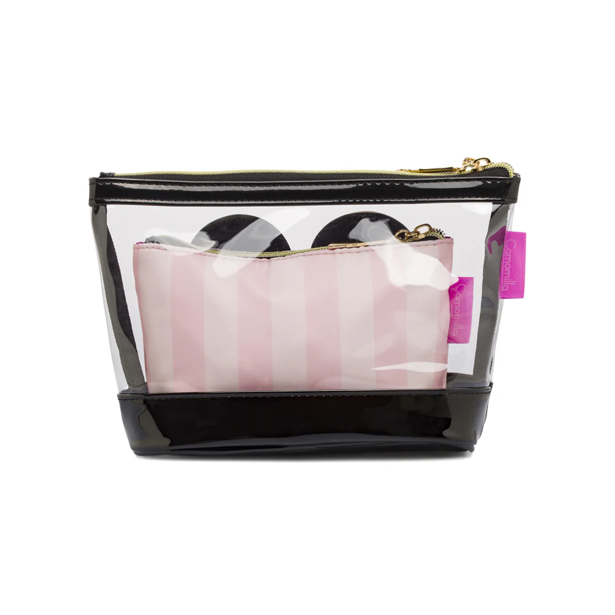Beauty case da Donna Rosa con pochette interna Be Chic Camomilla - Image 3