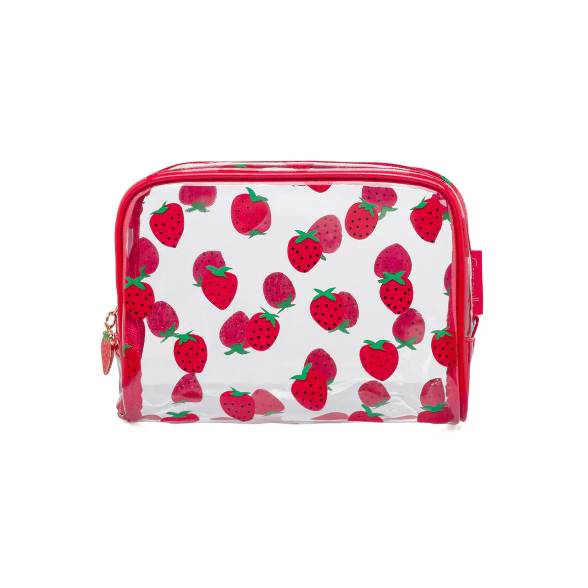 Beauty Case da Donna rosso con stampa fragole Camomilla Milano - Image 3