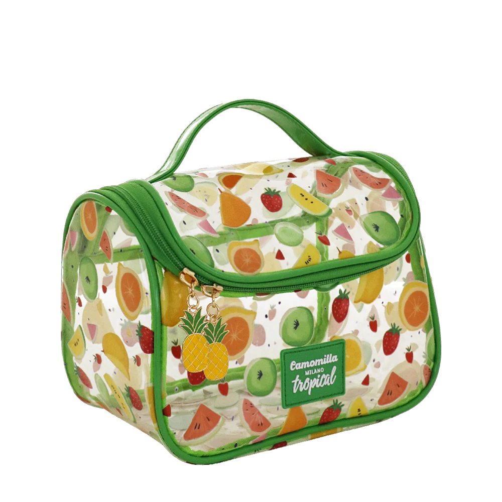 Beauty case da viaggio con manico e inserti verdi Camomilla Milano - Image 3