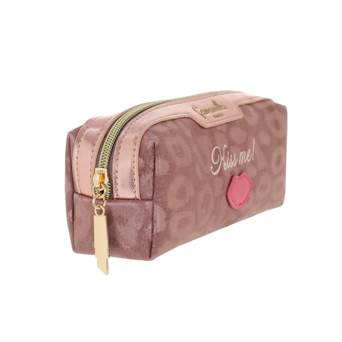 Beauty Case donna rosa con stampa leopardata Camomilla Milano - Image 2