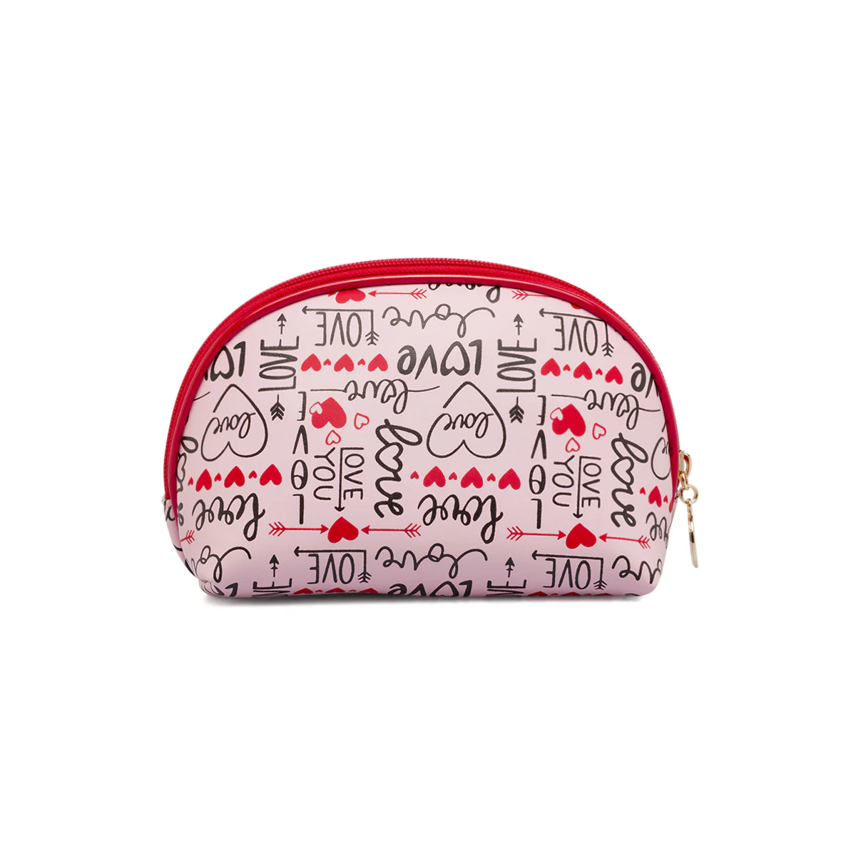 Beauty case Donna Rosa con stampa Love e maxi fiocco rosso Camomilla - Image 3