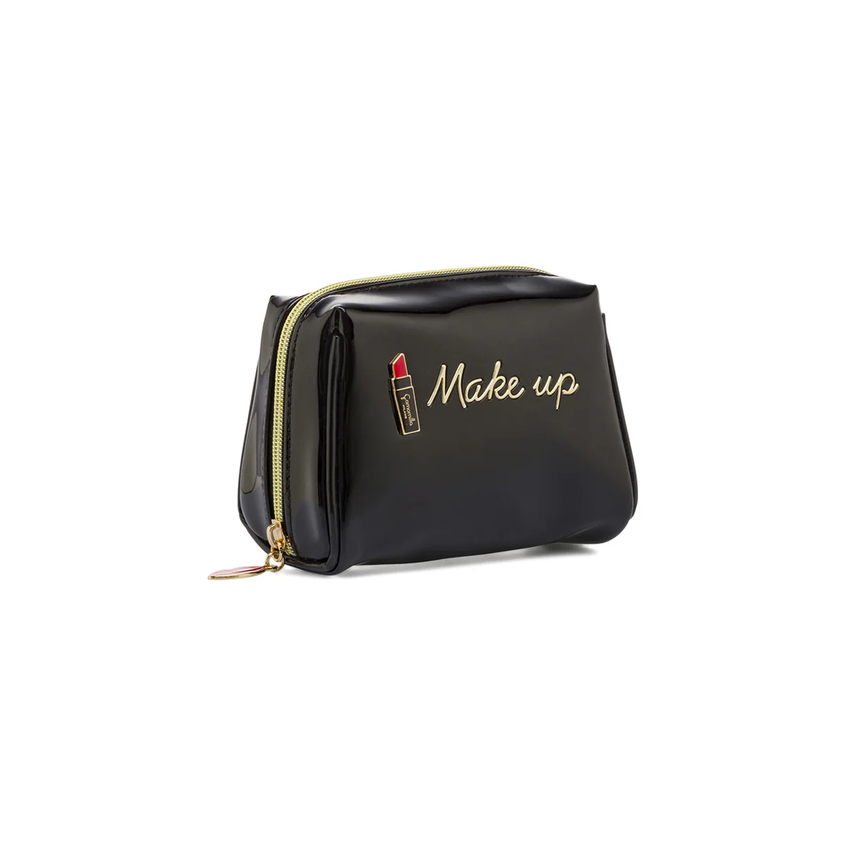 Beauty case Nero Donna effetto vernice con scritta Make up Camomilla - Image 2