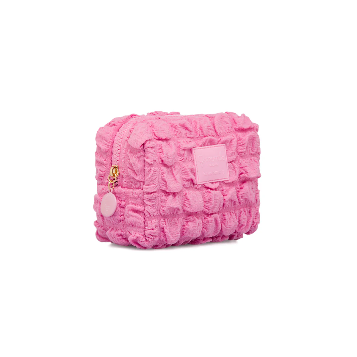 Beauty Case porta oggetti Rosa da Donna con logo Camomilla Milano - Image 2
