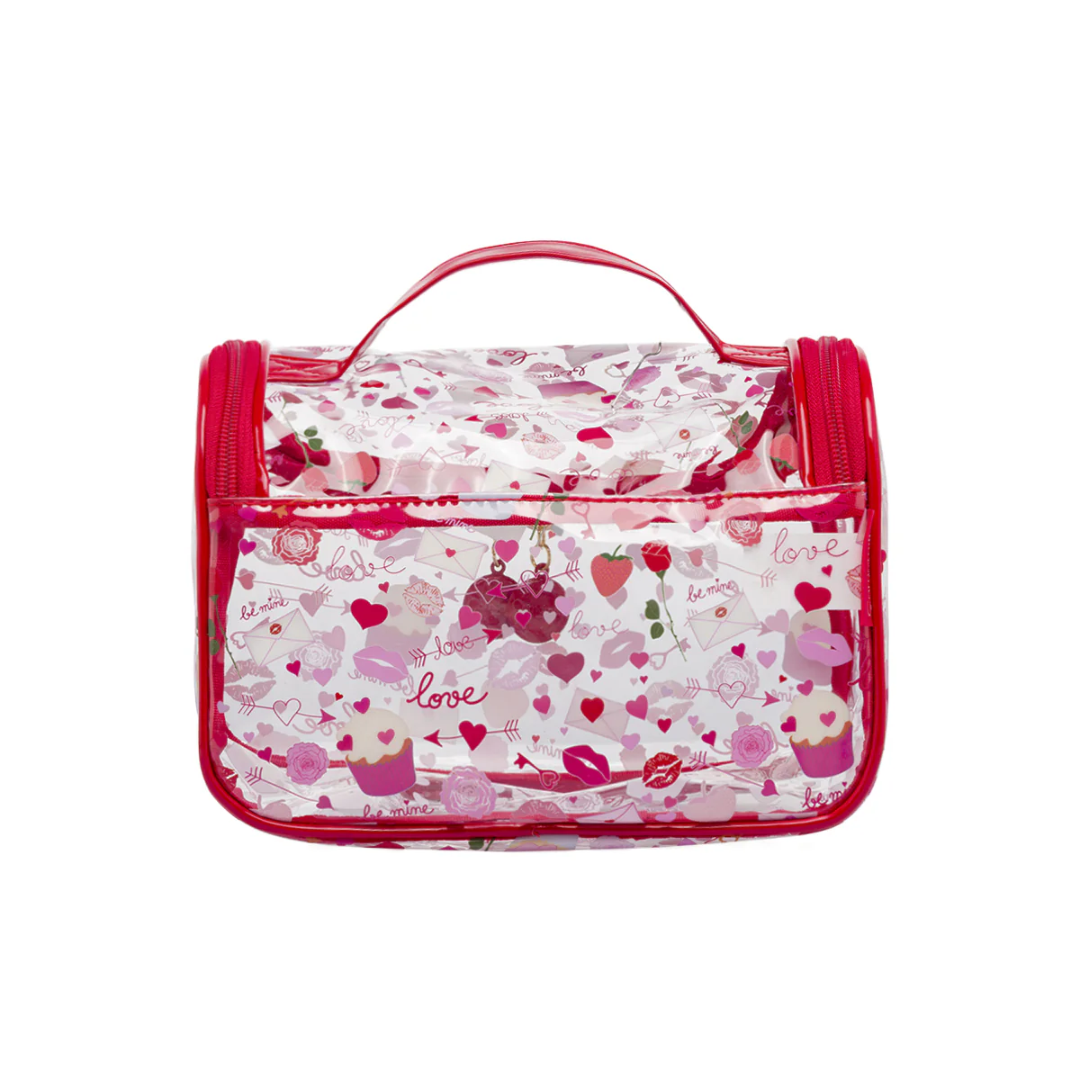 Beauty case Rosso da Donna con stampa all-over romantica Camomilla - Image 3