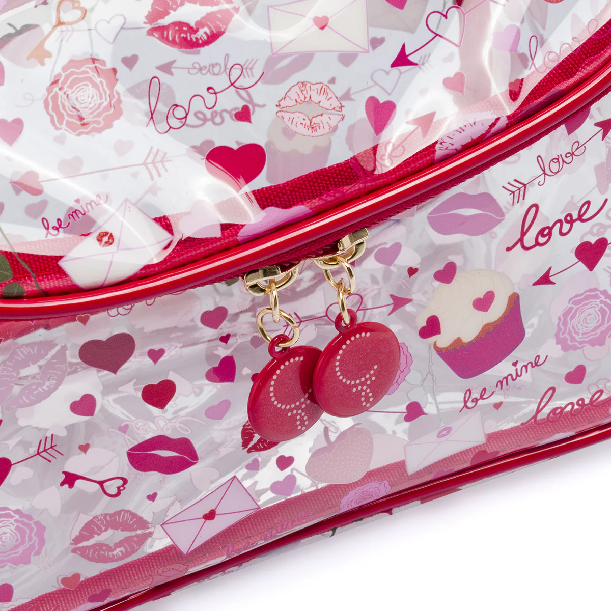 Beauty case Rosso da Donna con stampa all-over romantica Camomilla - Image 4