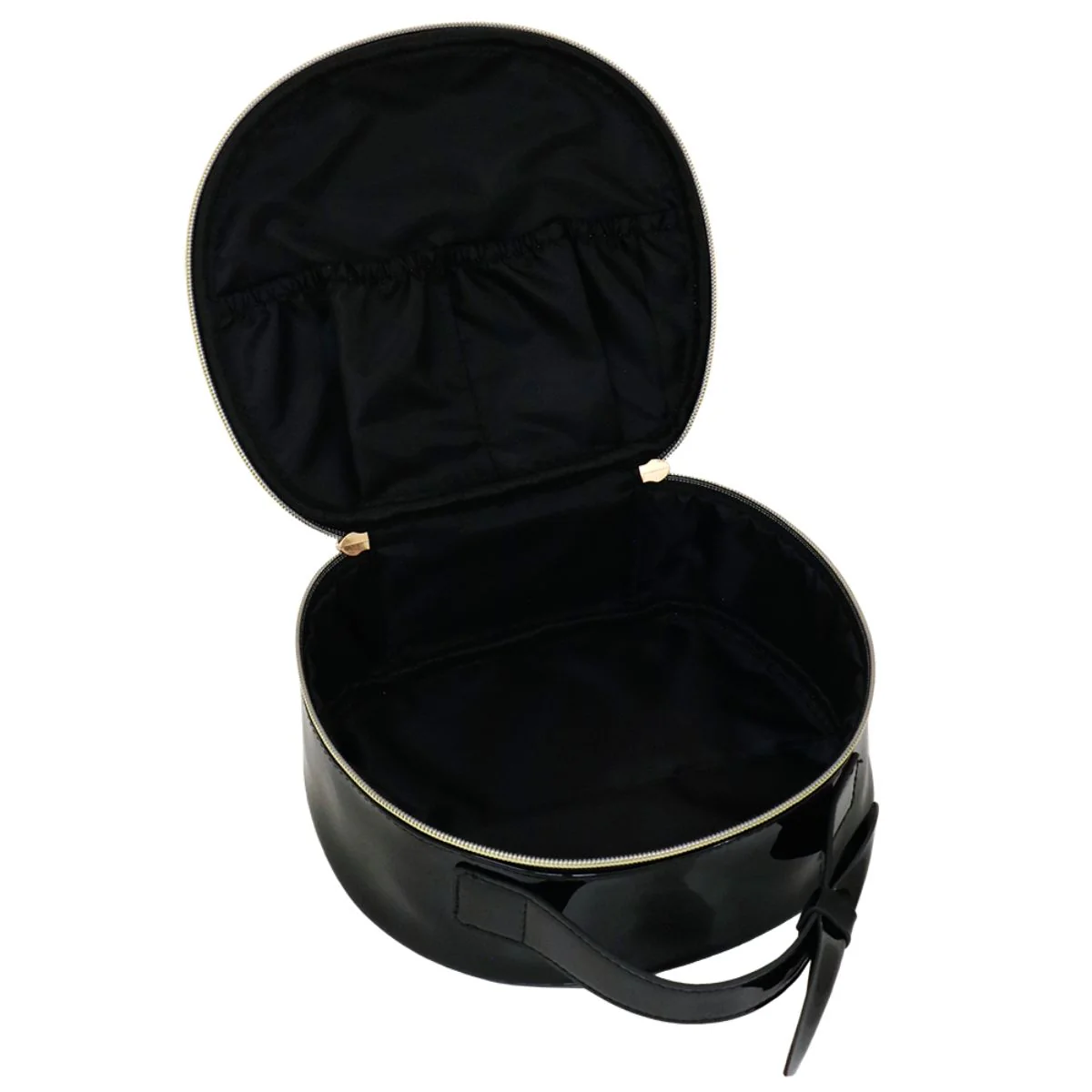 Beauty Case tondo da donna nero con stampa Be Chic! Camomilla Milano - Image 3