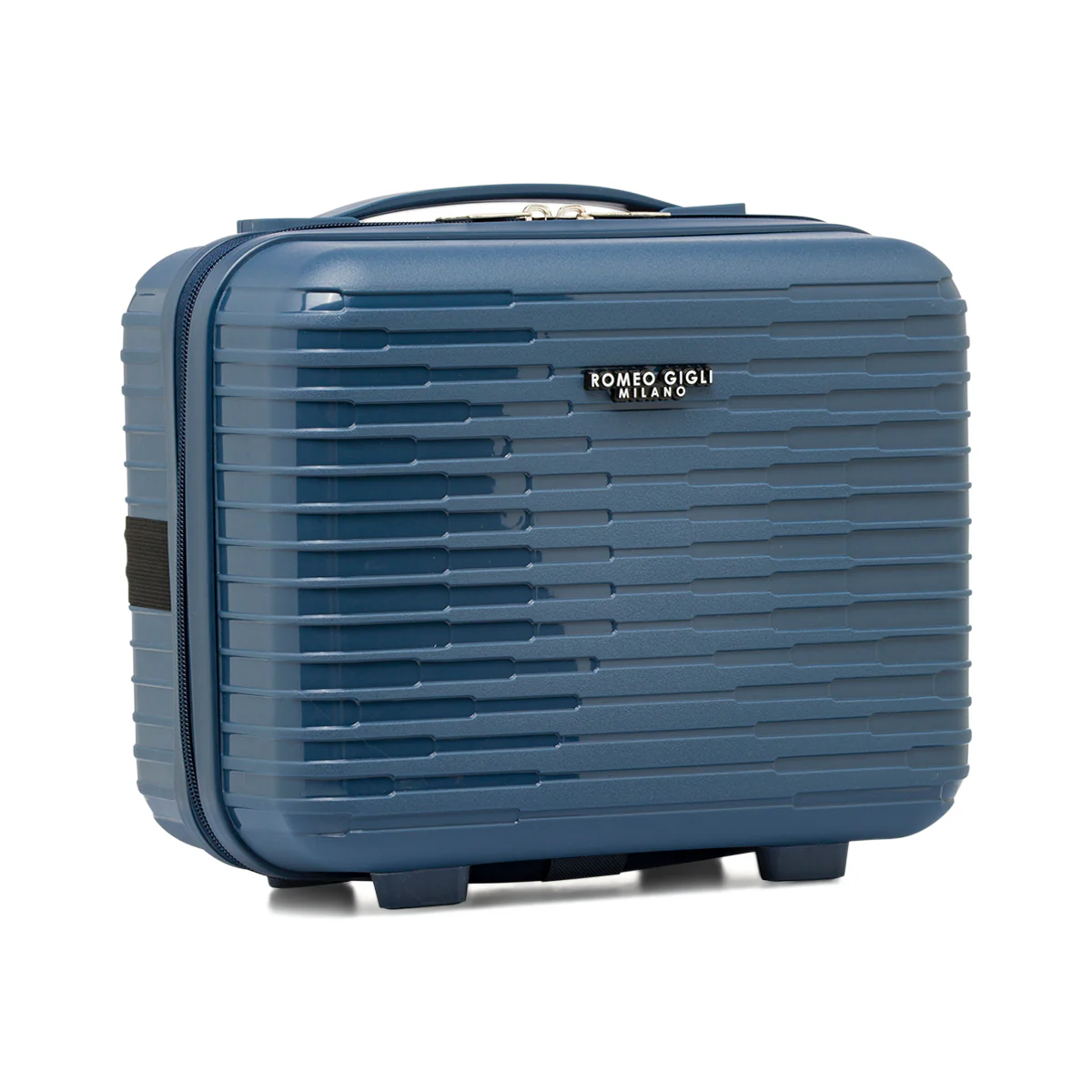 Beauty case viaggio blu rigido con fascia trolley Romeo Gigli Milano - Image 2