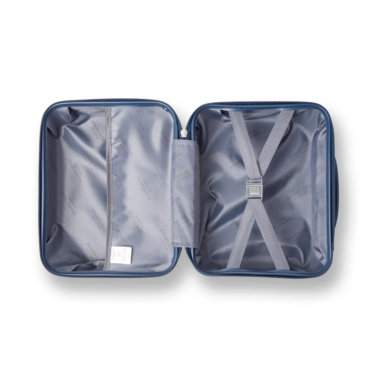 Beauty case viaggio blu rigido con fascia trolley Romeo Gigli Milano - Image 3