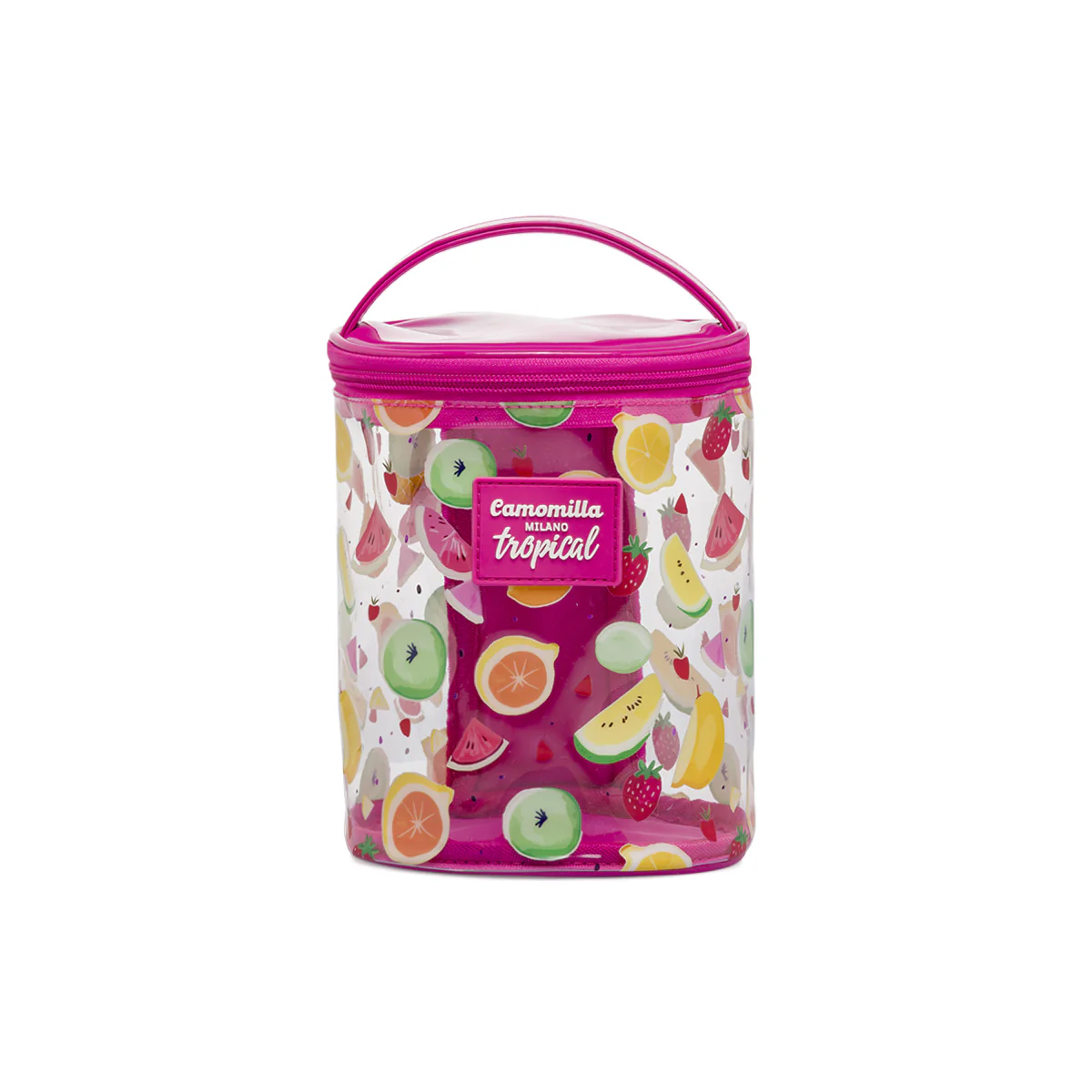 Beauty Case Camomilla Milano Donna Trasparente Fantasia Tropical - Image 3