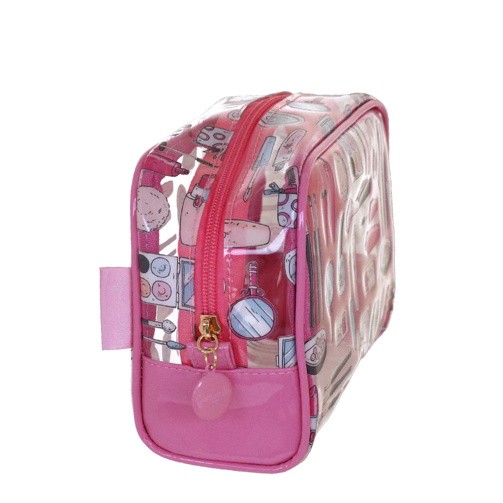 Beauty viaggio trasparente rosa con stampe grafiche Camomilla Milano - Image 2