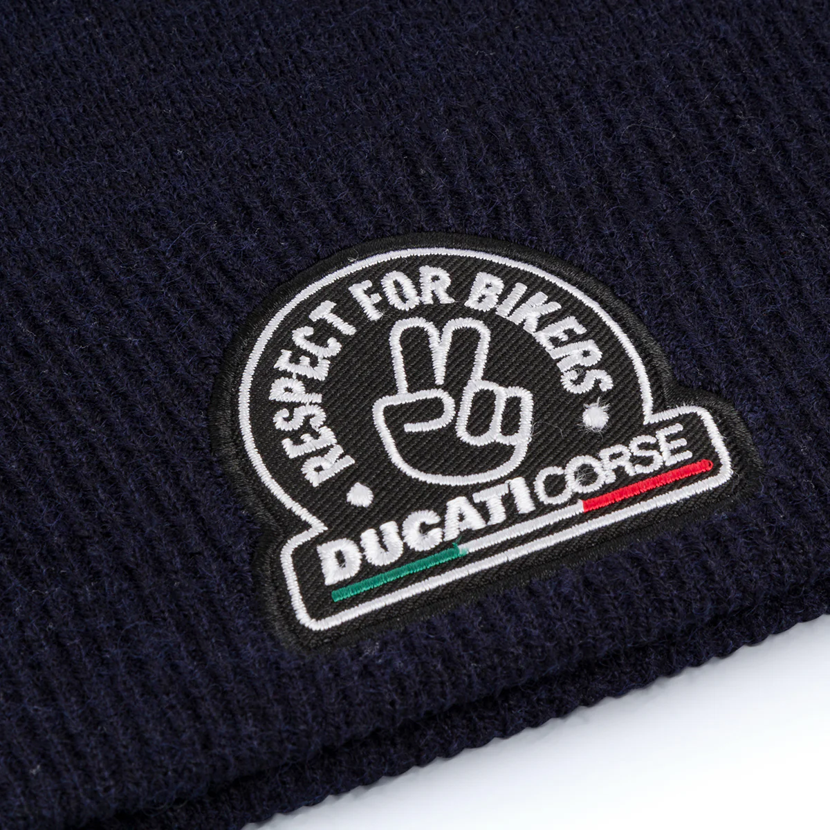 Berretto blu da uomo con logo "Respect for bikers" Ducati Corse - Image 3