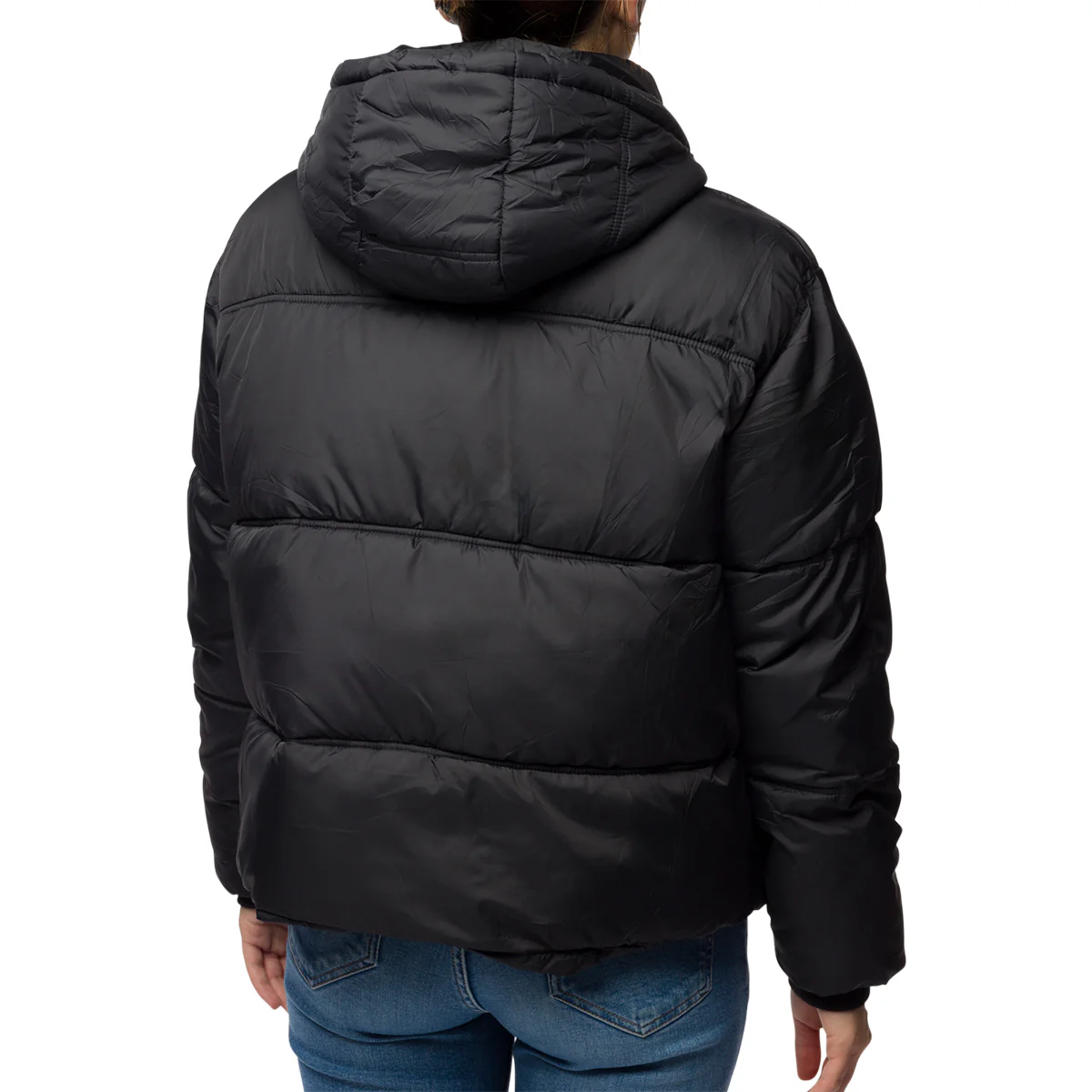 Bomber nero da donna con zip e cappuccio Swish Jeans - Image 2