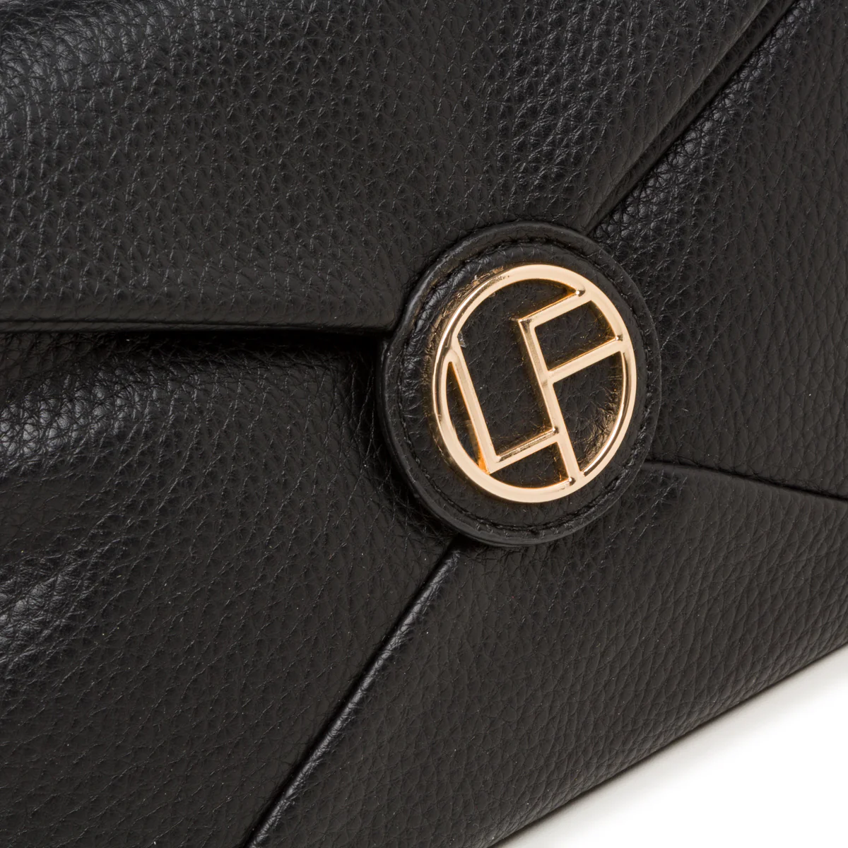 Borsa a tracolla nera da donna con logo Lora Ferres - Image 3