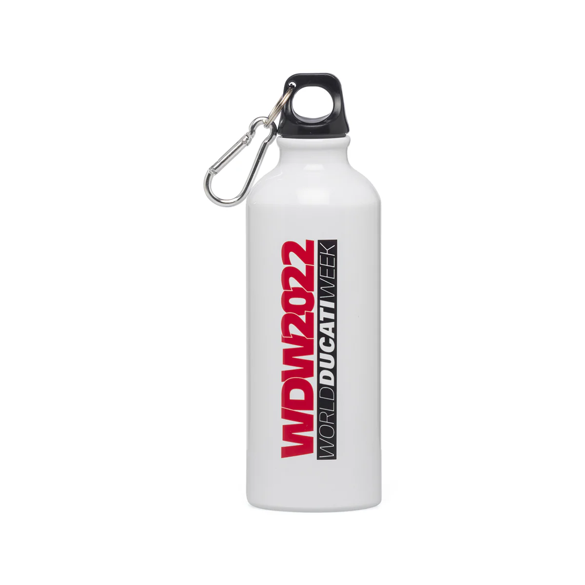 Borraccia bianca in alluminio da 0,5L con logo World Ducati Week 2022