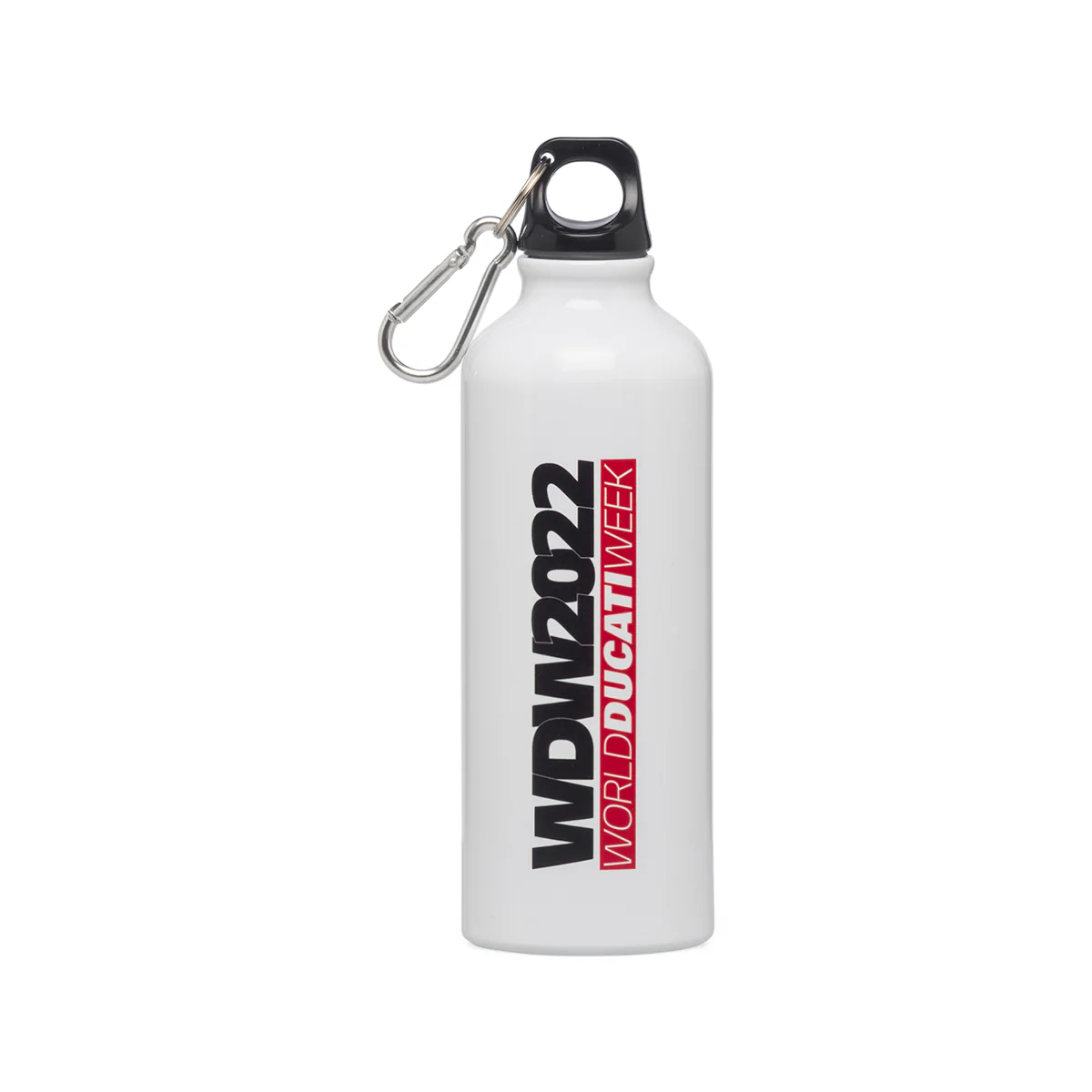 Borraccia bianca in alluminio da 0,5L con logo World Ducati Week 2022