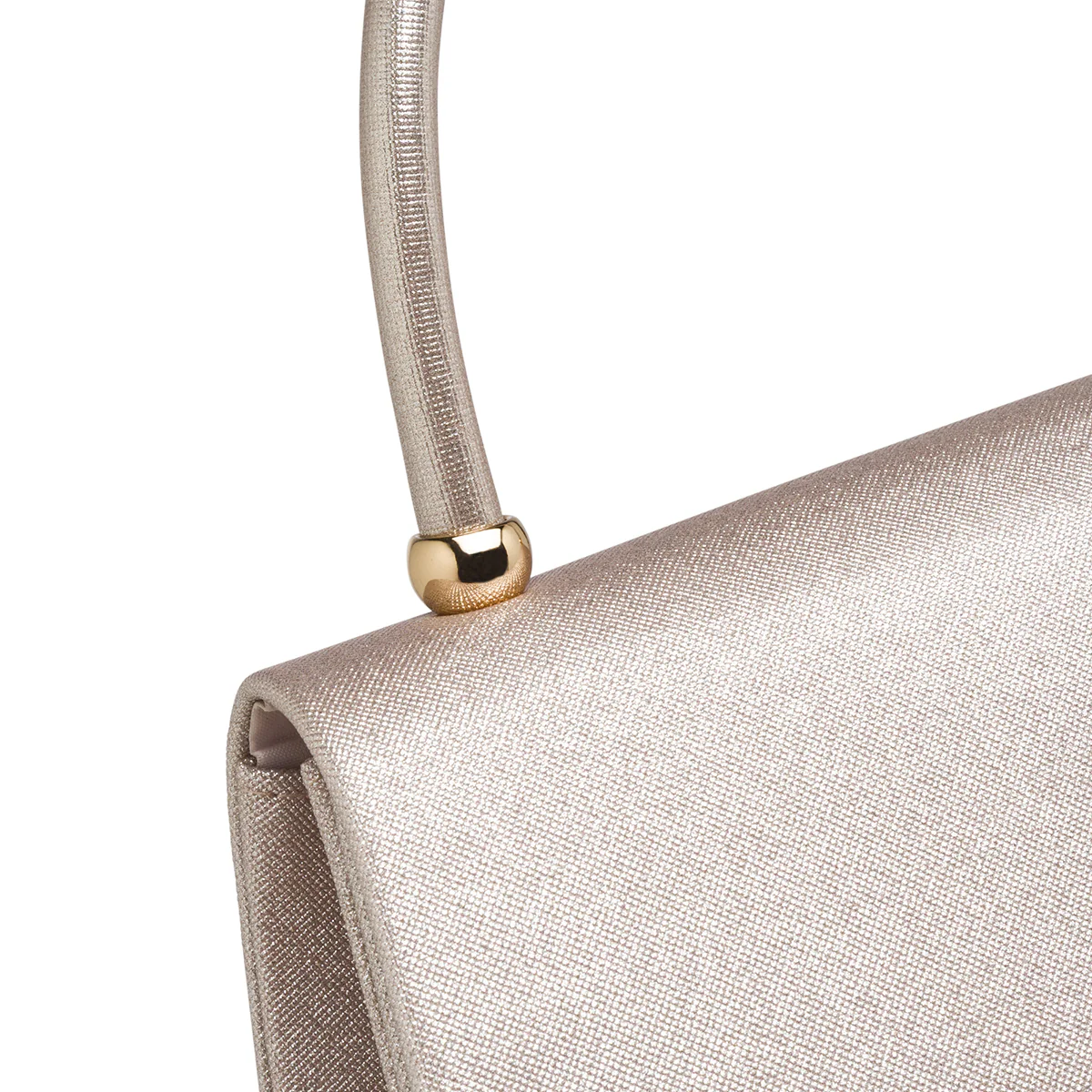 Borsa a mano argento glitter rigida con manico Lora Ferres - Image 4