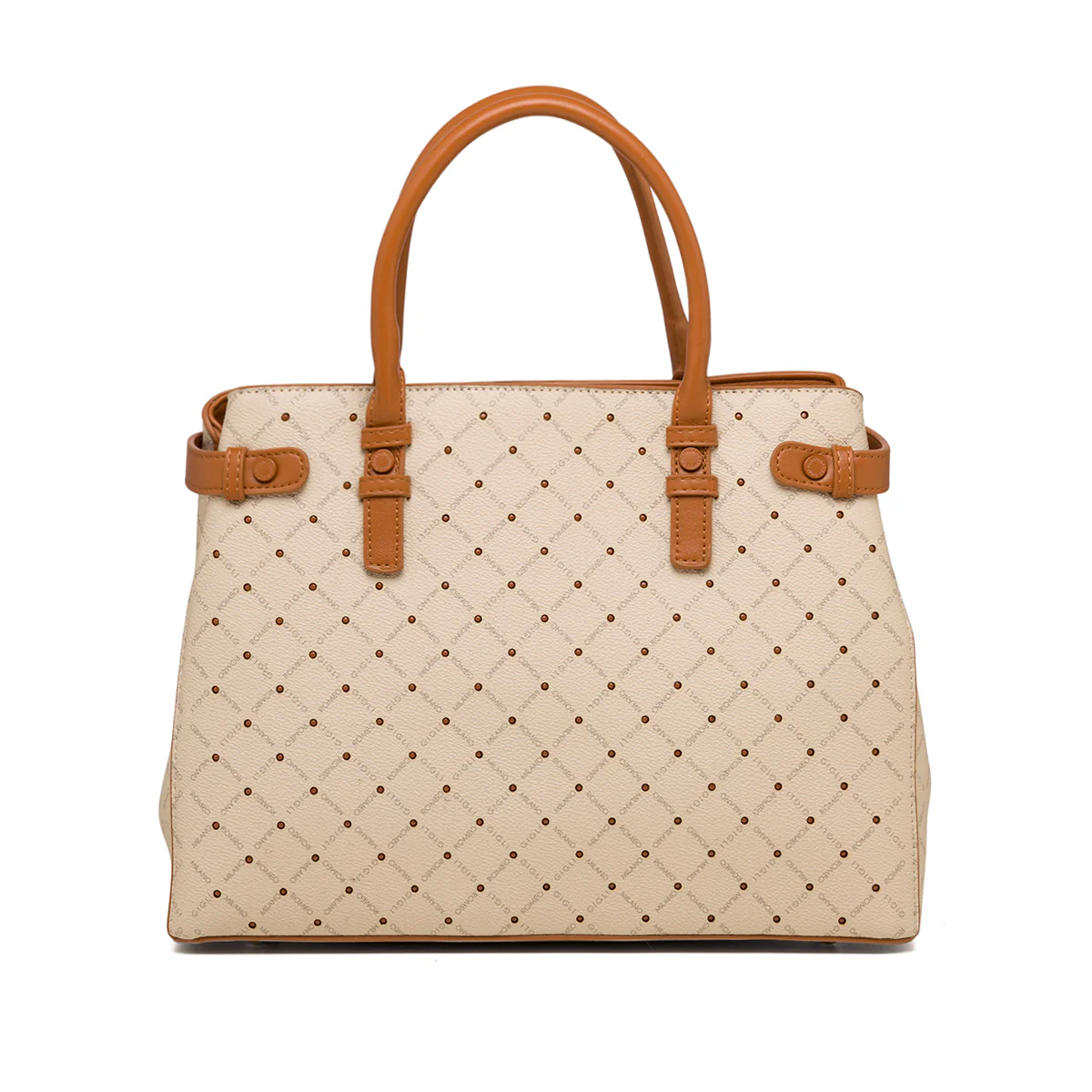 Borsa a mano beige con monogramma da donna Romeo Gigli Milano Gama