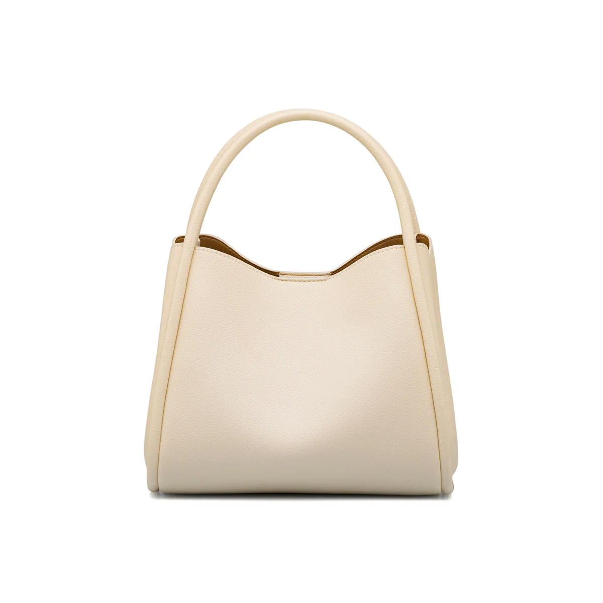 Borsa a mano beige da Donna con logo dorato Lora Ferres - Image 4