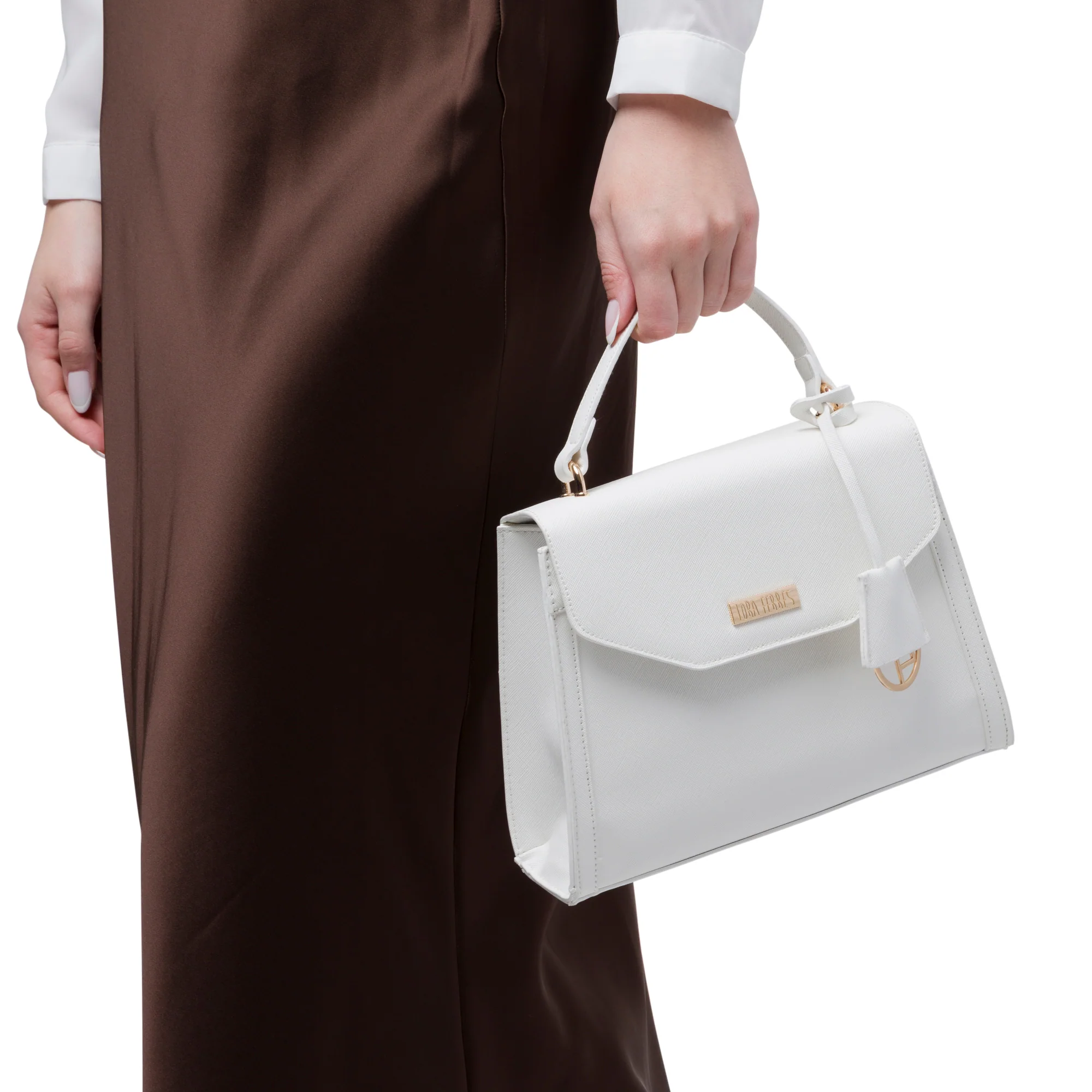 Borsa a mano bianca da Donna con tracolla rimovibile Lora Ferres