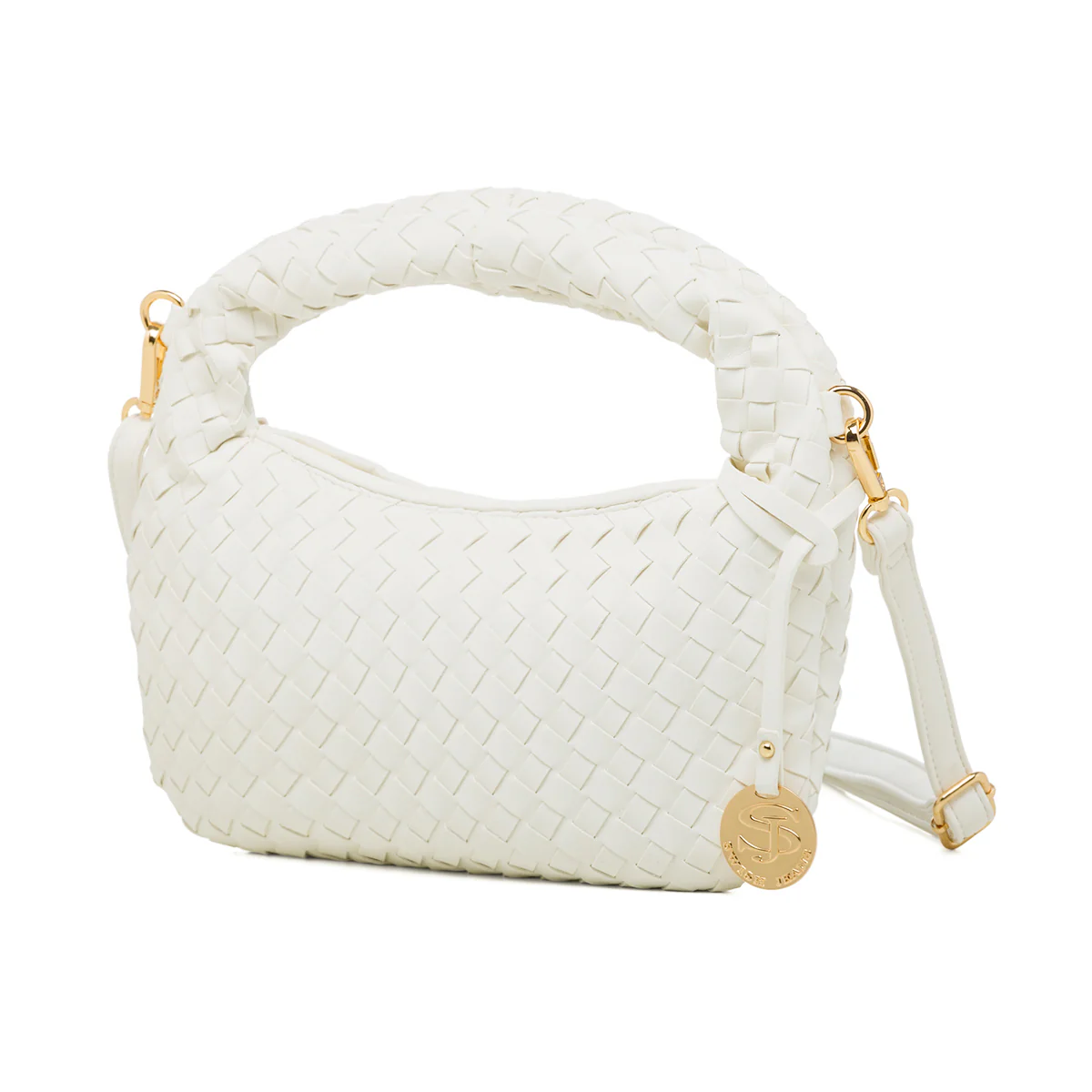 Borsa a mano bianca effetto intrecciato da donna Swish Jeans Cica - Image 2