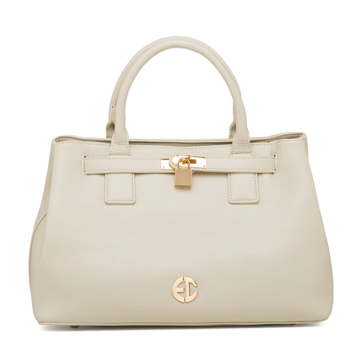 Borsa a mano bianco off-white da Donna con dettaglio lucchetto Enrico Coveri