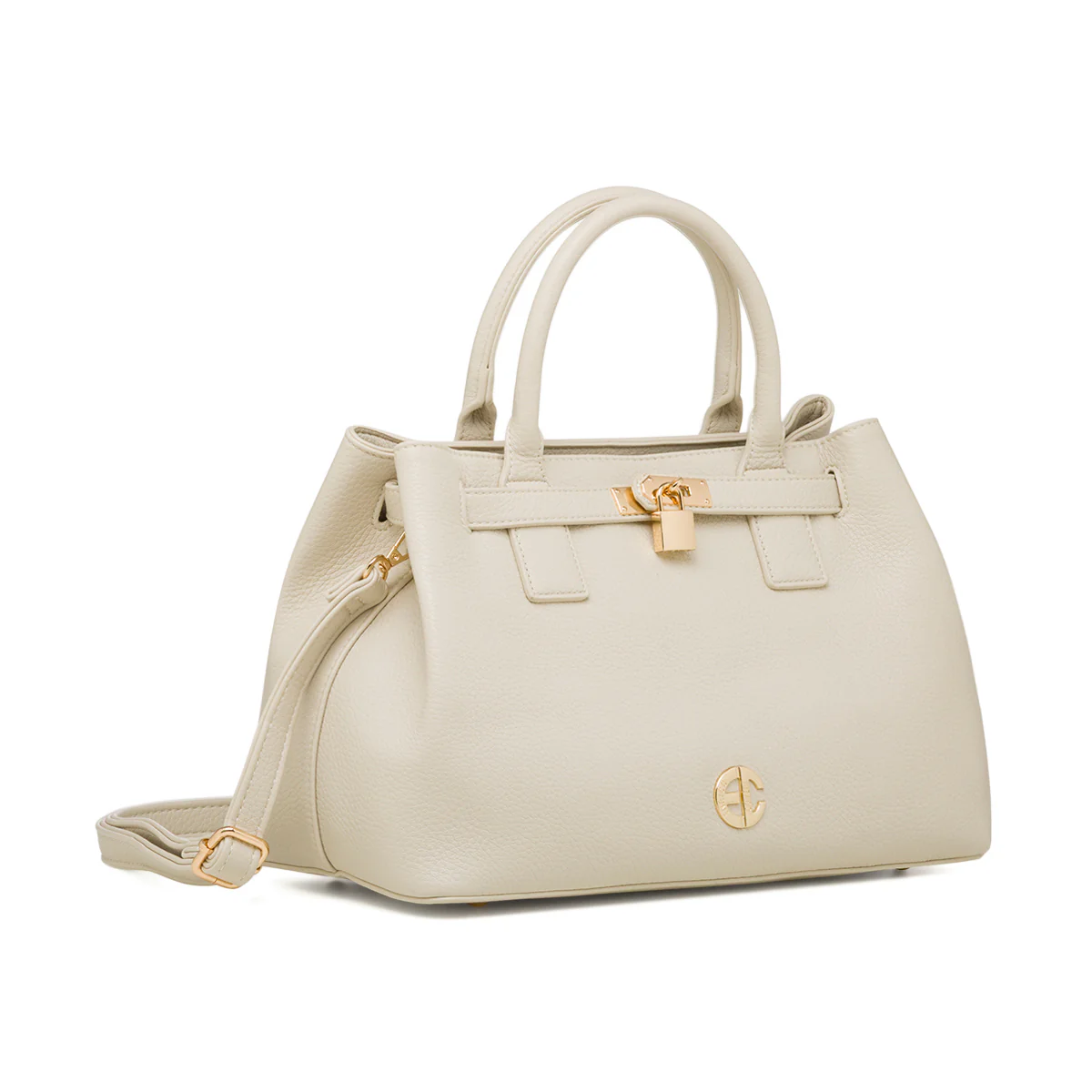 Borsa a mano bianco off-white da Donna con dettaglio lucchetto Enrico Coveri - Image 2