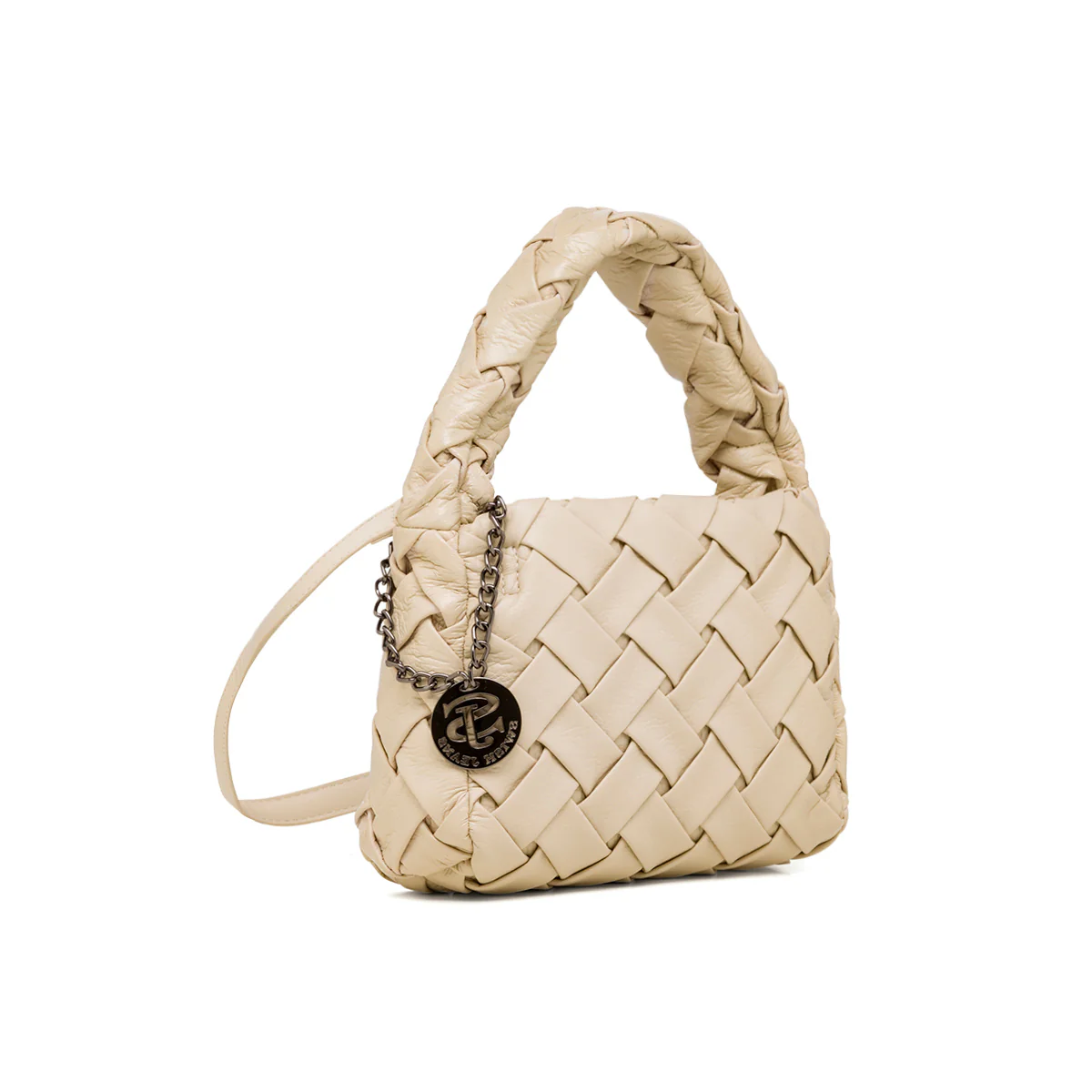 Borsa a mano bianco off-white da donna effetto intrecciato Swish Jeans - Image 2