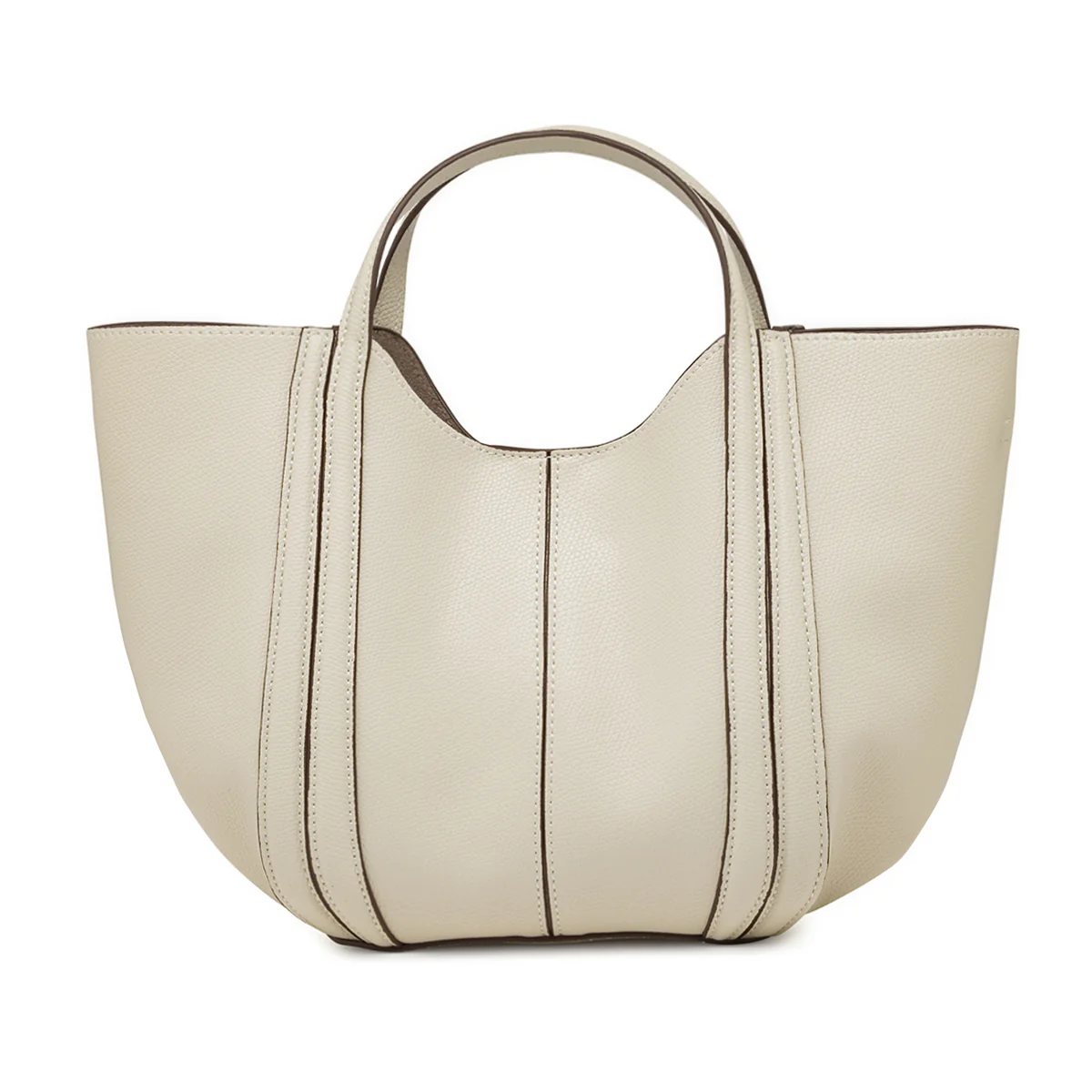 Borsa a mano bianco off-white da Donna effetto martellato Lora Ferres
