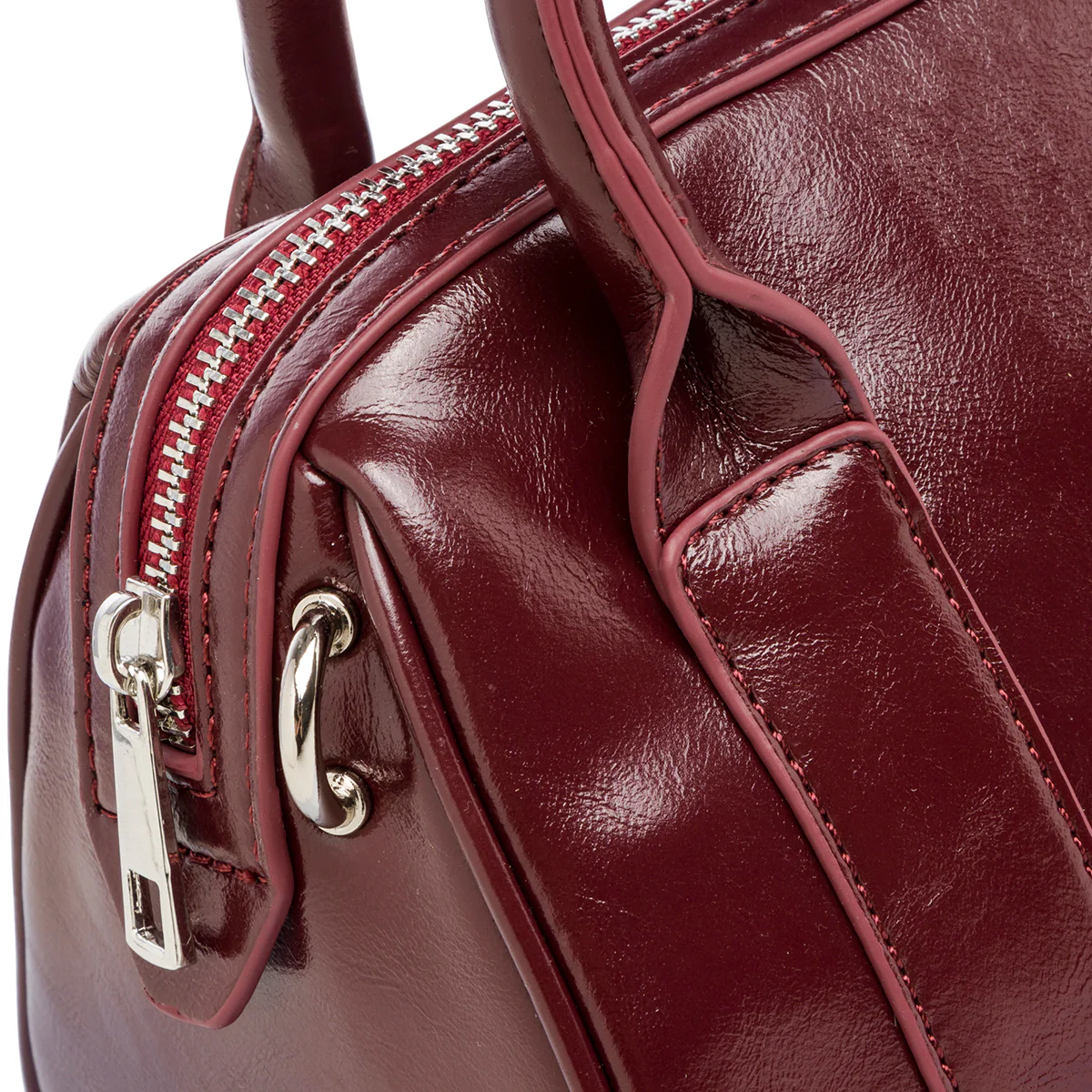 Borsa a mano bordeaux da donna Lora Ferres - Image 3