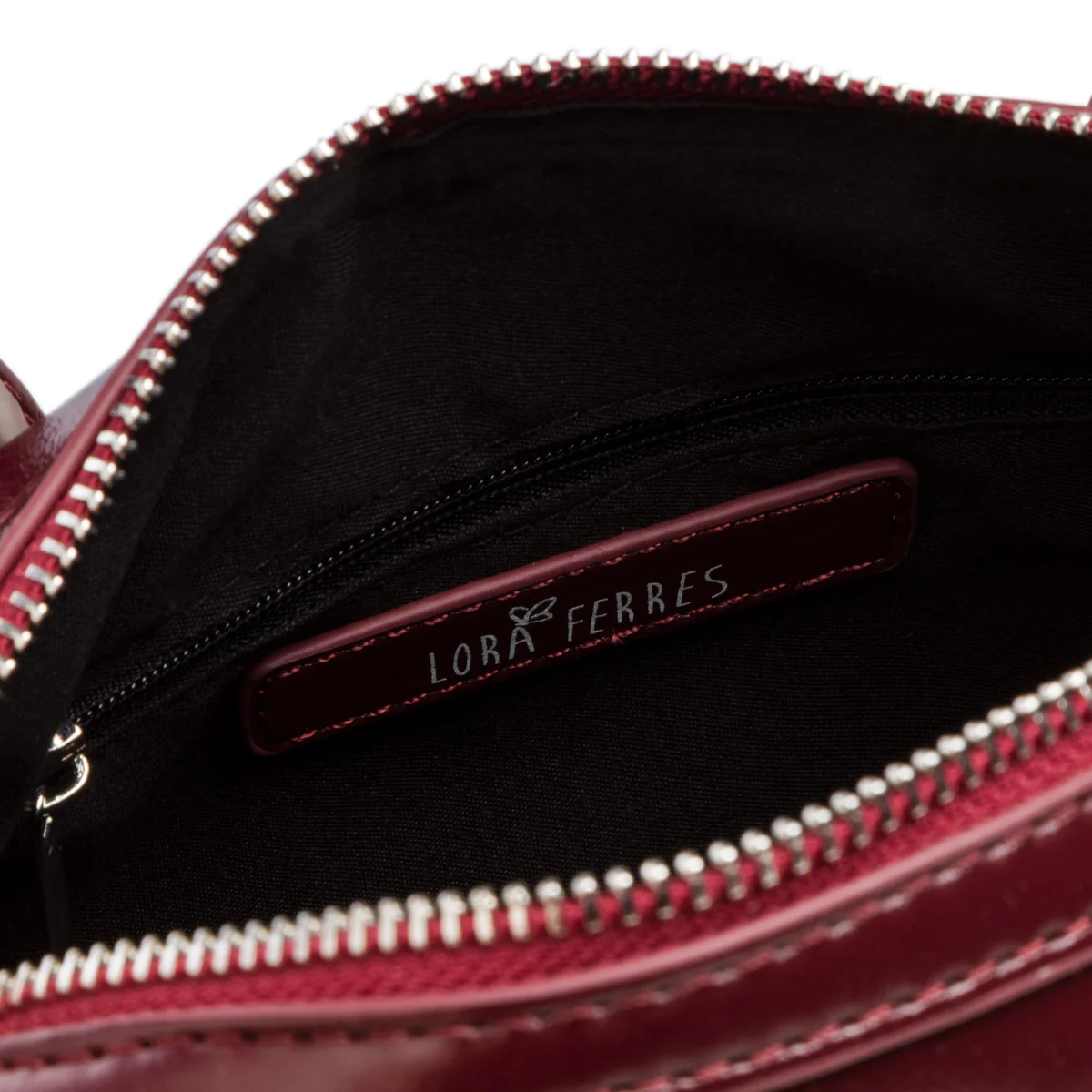 Borsa a mano bordeaux da donna Lora Ferres - Image 4