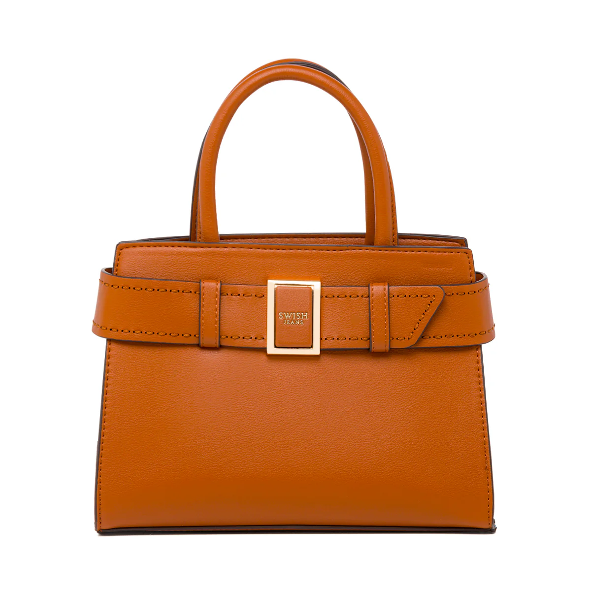 Borsa a Mano da Donna Ocra con Fibbia Elegante Swish Jeans