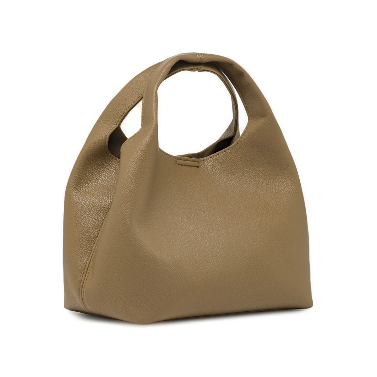 Borsa a mano da donna taupe con design morbido Lora Ferres