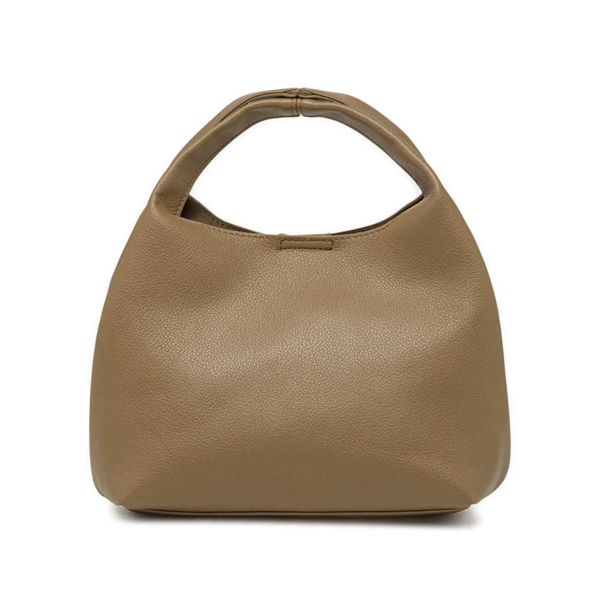 Borsa a mano da donna taupe con design morbido Lora Ferres - Image 2