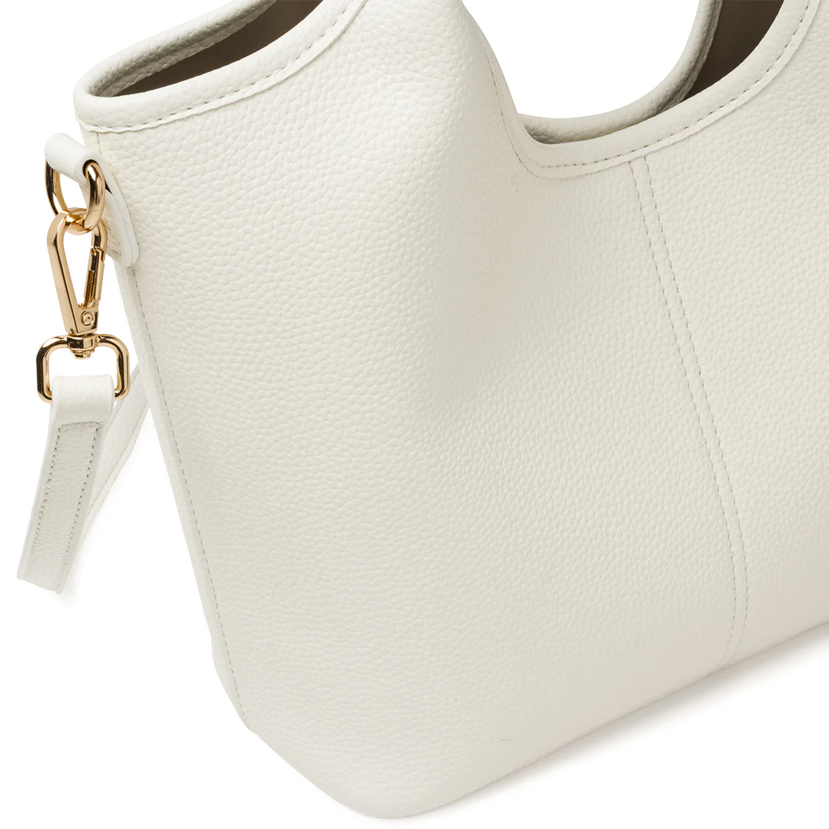 Borsa a mano donna bianco off white Lora Ferres con tracolla rimovibile - Image 4