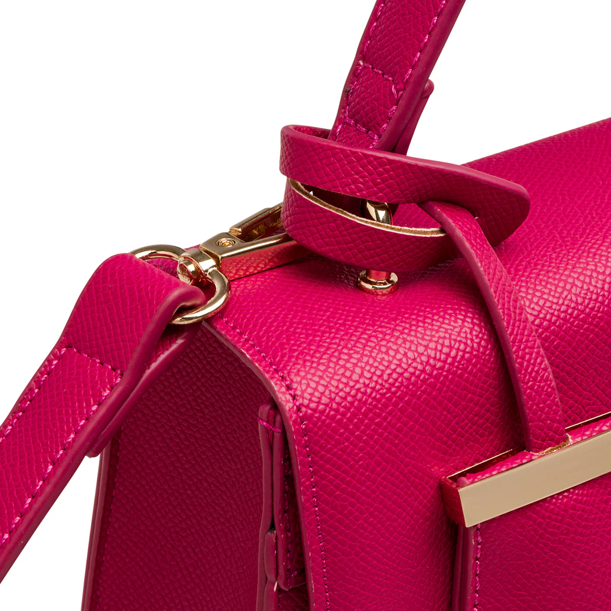 Borsa a mano fucsia da donna con pendaglio Lora Ferres - Image 4
