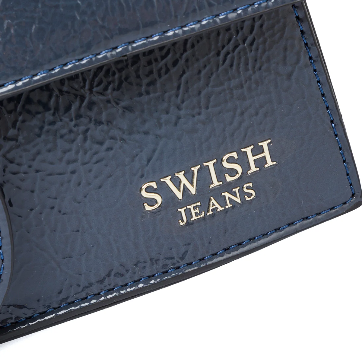 Borsa a mano grigia da donna con logo in metallo Swish Jeans - Image 4
