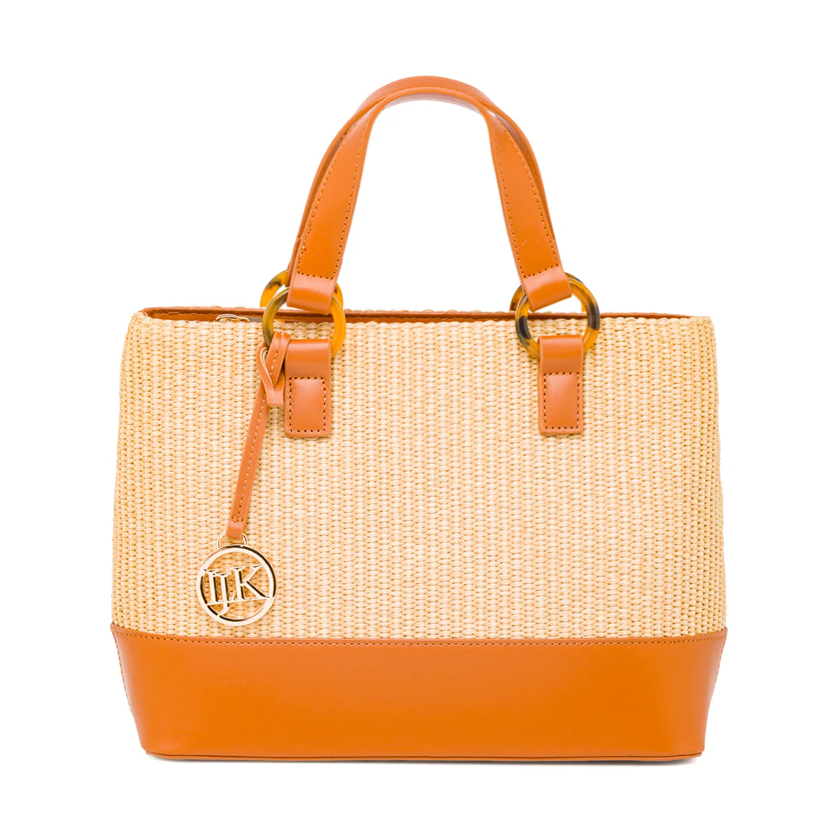 Borsa a Mano in Rafia da Donna con Ciondolo rimovibile Logo Lumberjack - Image 2