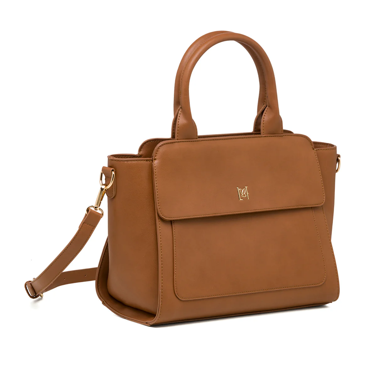 Borsa a mano marrone da donna con chiusura a zip Lora Ferres - Image 2