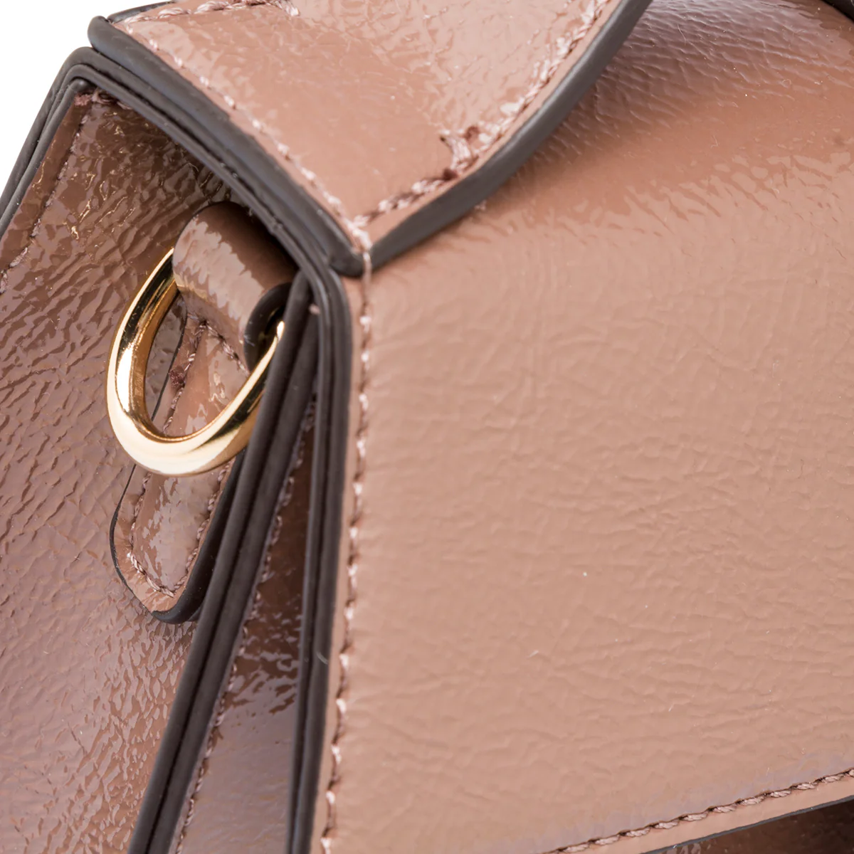 Borsa a mano marrone da donna con logo in metallo Swish Jeans - Image 6