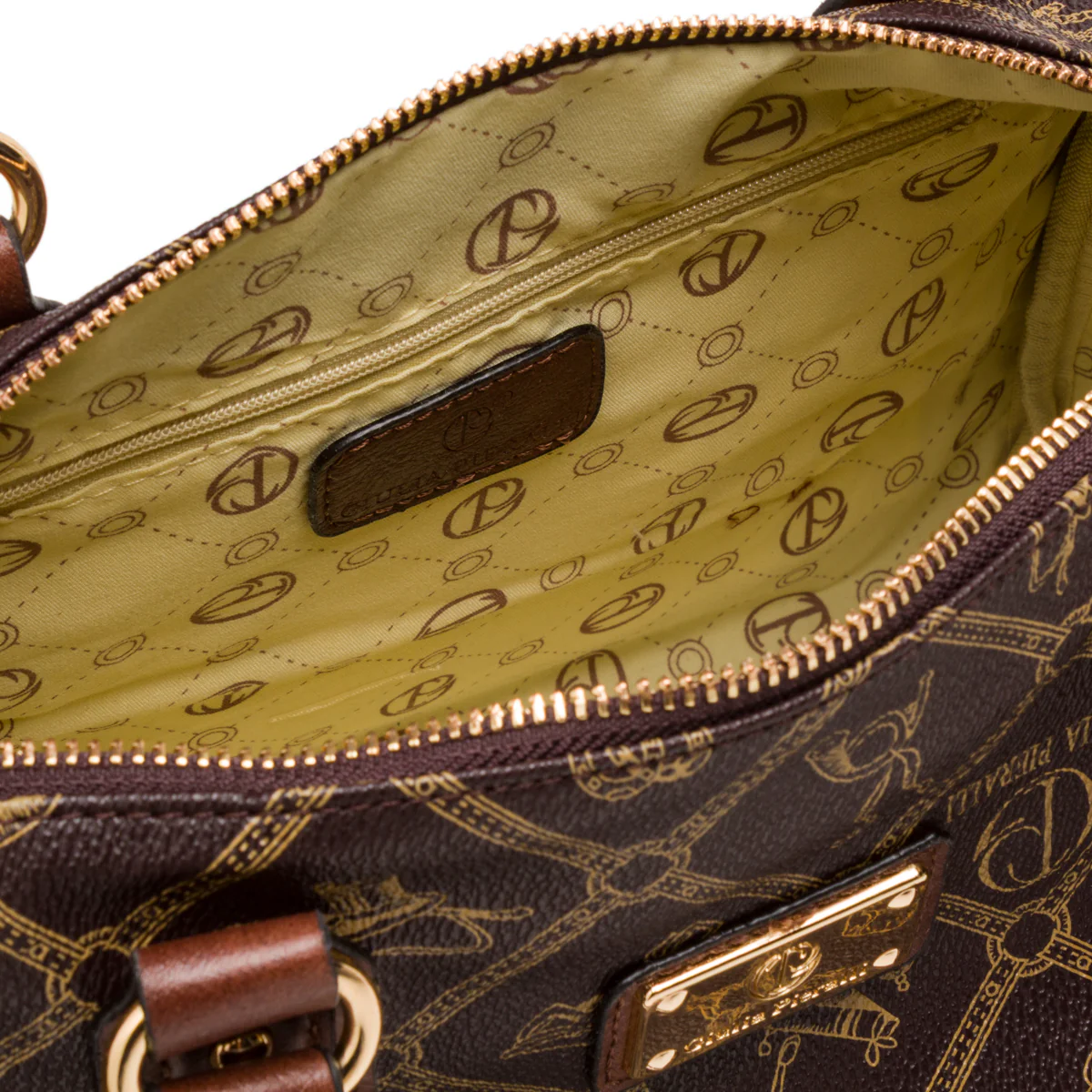 Borsa a mano marrone da Donna con stampa Giulia Pieralli - Image 4
