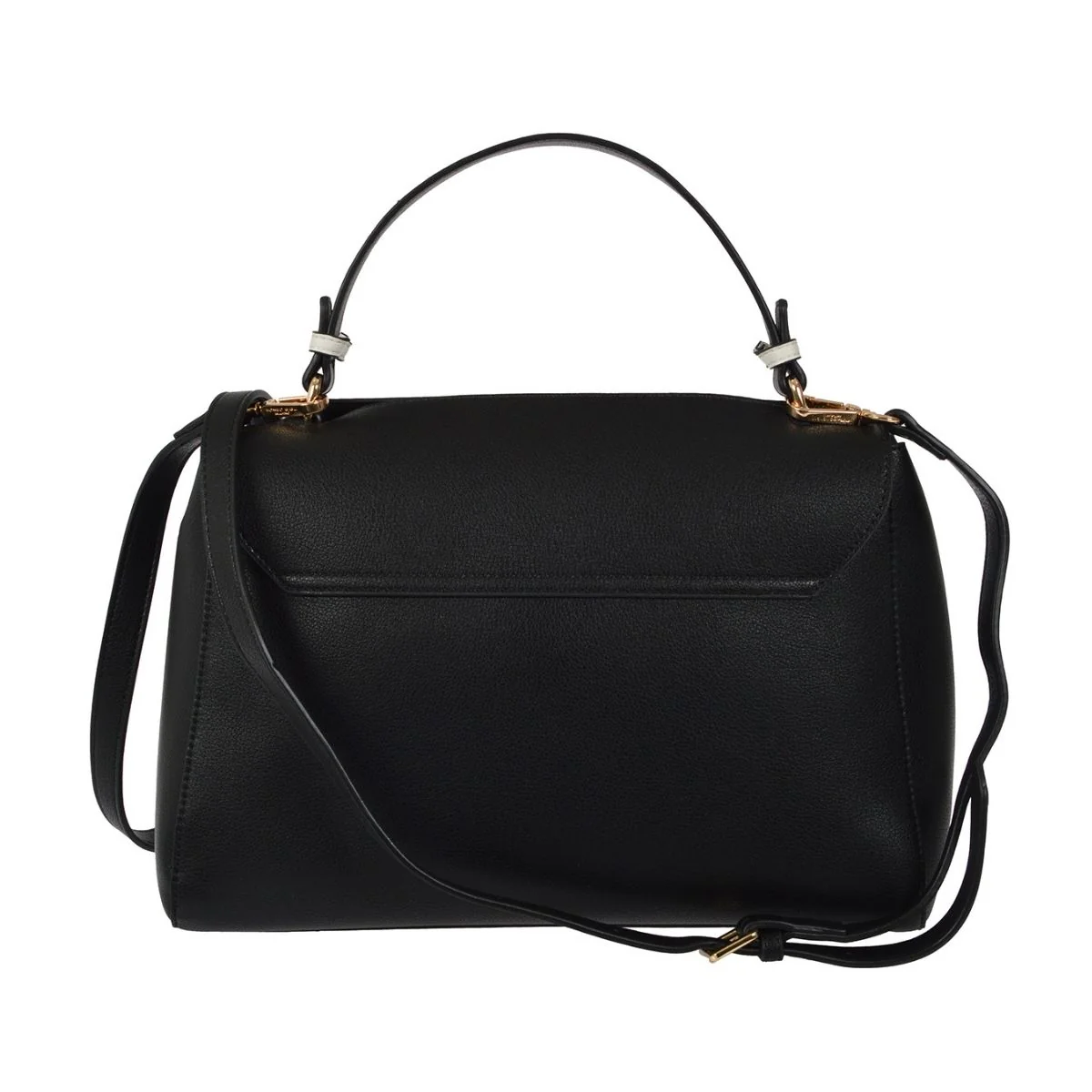 Borsa a mano nera con logo in metallo Romeo Gigli Amal - Image 3