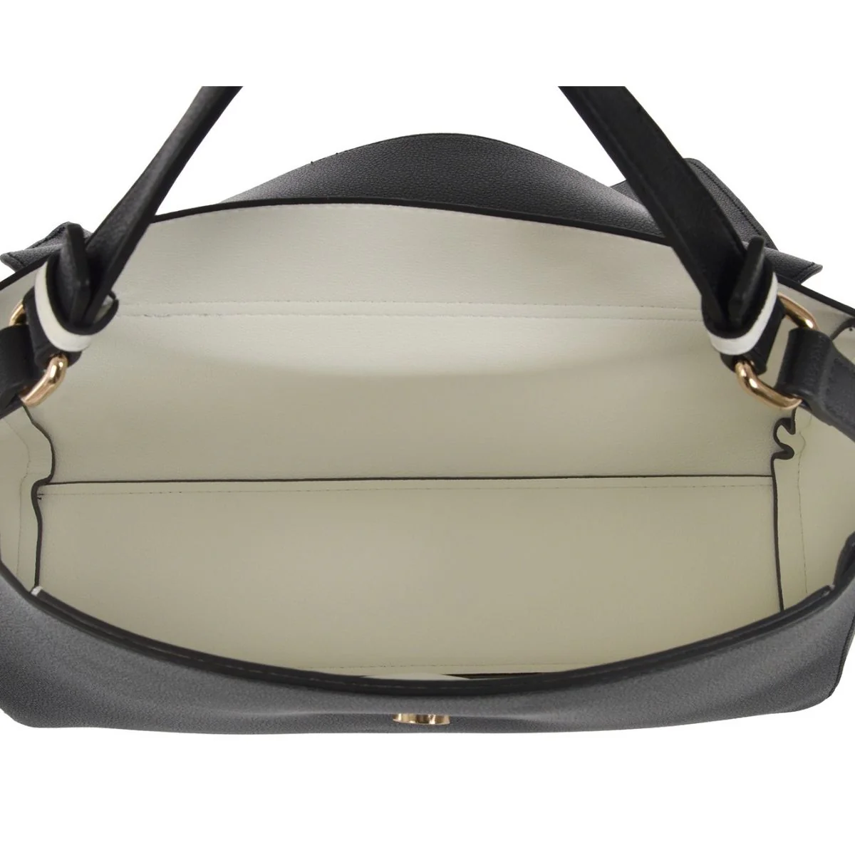 Borsa a mano nera con logo in metallo Romeo Gigli Amal - Image 5