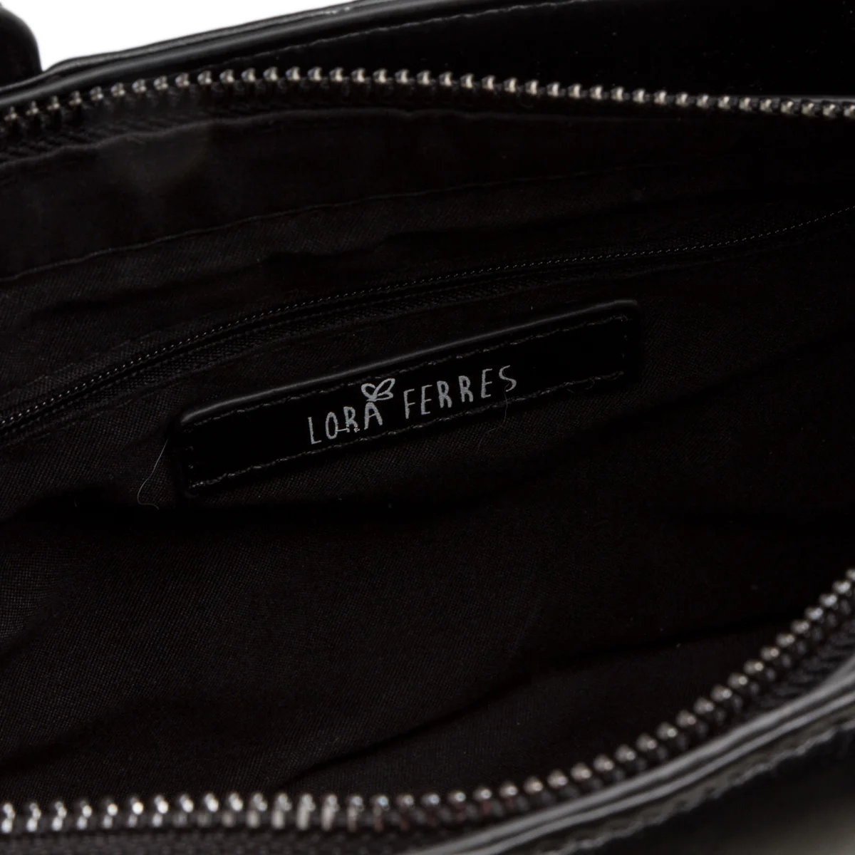 Borsa a mano Nera da Donna con logo Lora Ferres - Image 4