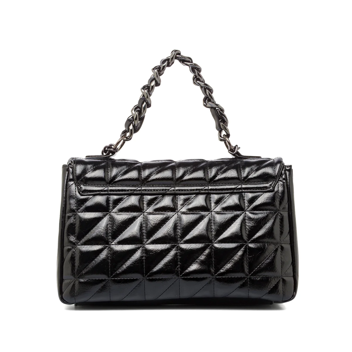 Borsa a mano nera da Donna con manici a catena Lora Ferres - Image 3