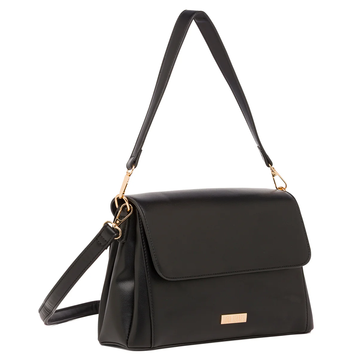 Borsa a mano nera da Donna con Tracolla removibile Lora Ferres - Image 2