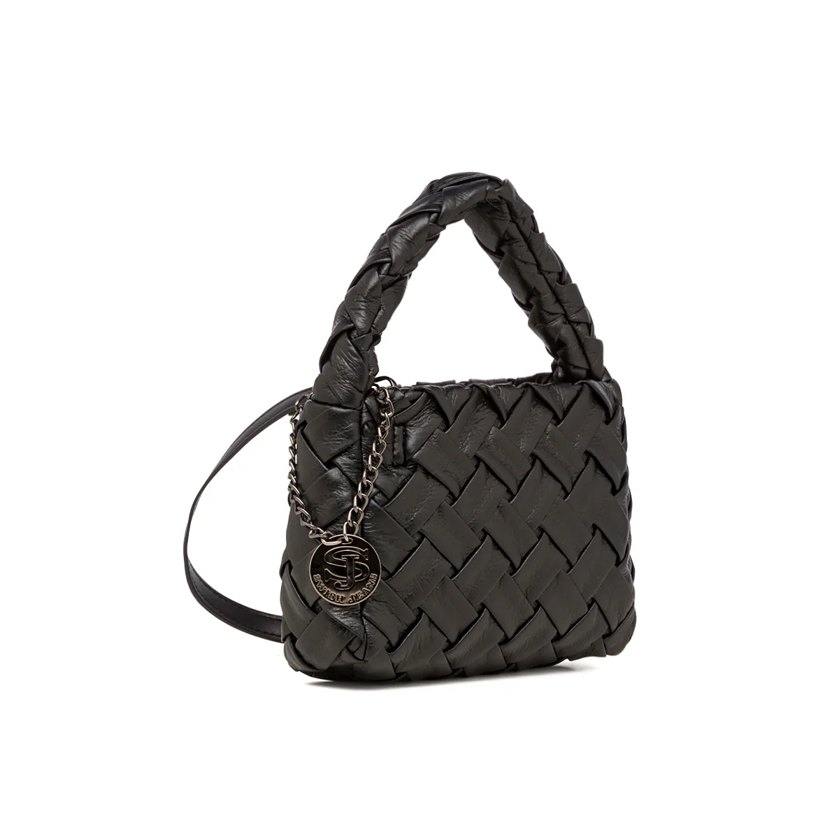Borsa a mano nera da donna effetto intrecciato Swish Jeans - Image 2