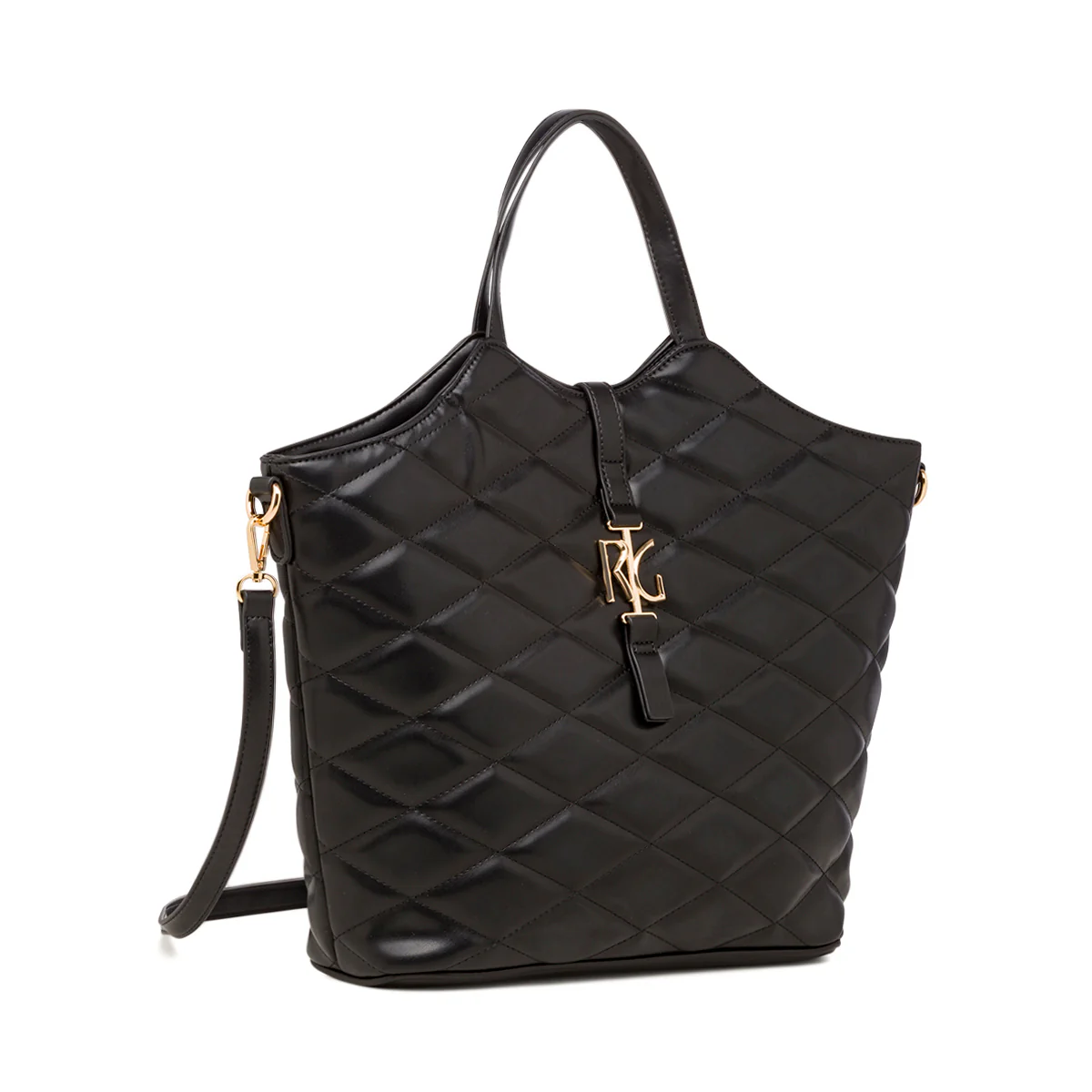 Borsa a mano nero da donna effetto trapuntato Romeo Gigli Milano - Image 3
